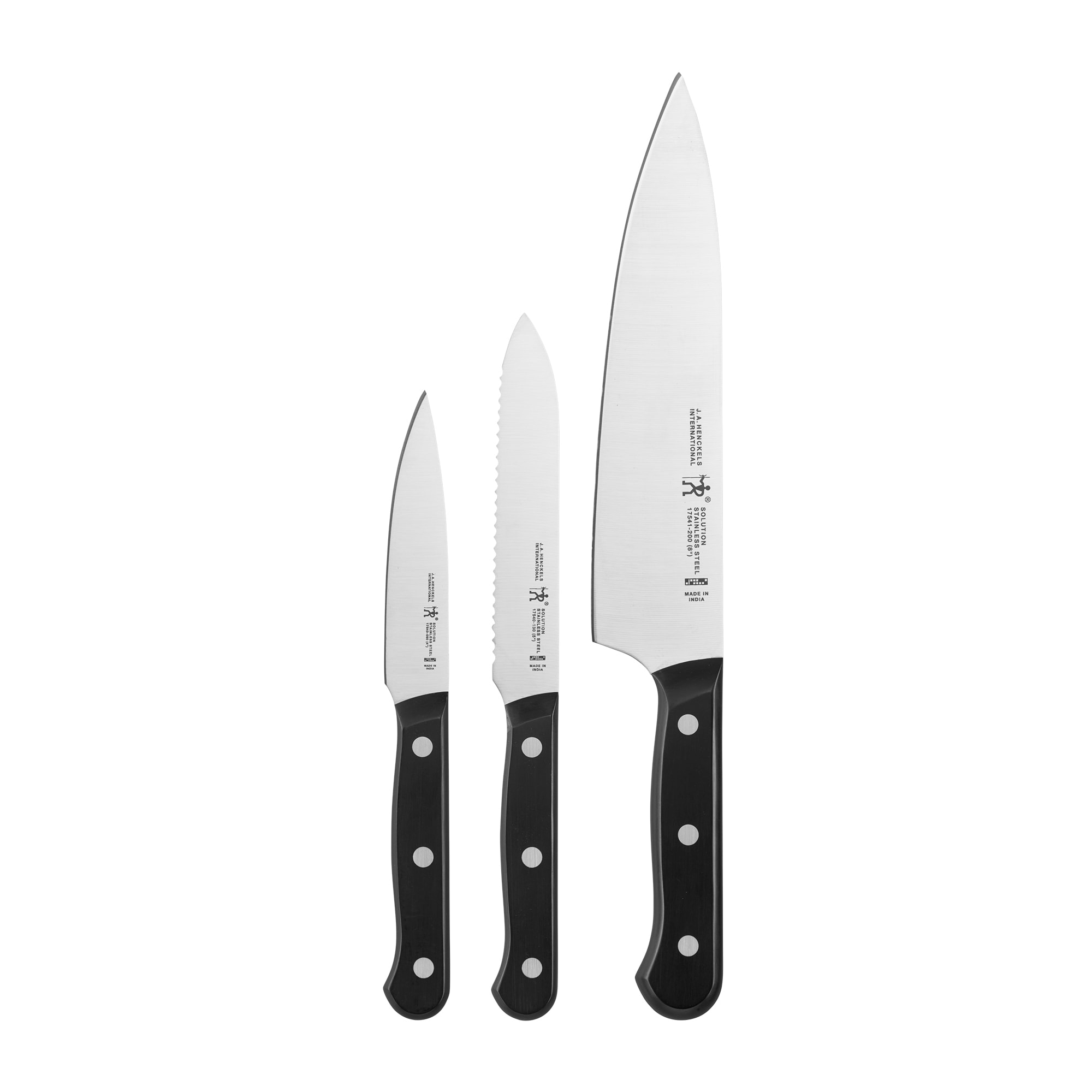 3-Piece Starter Knife Set, 8 Chef, 5 Utility & 3.5 Paring