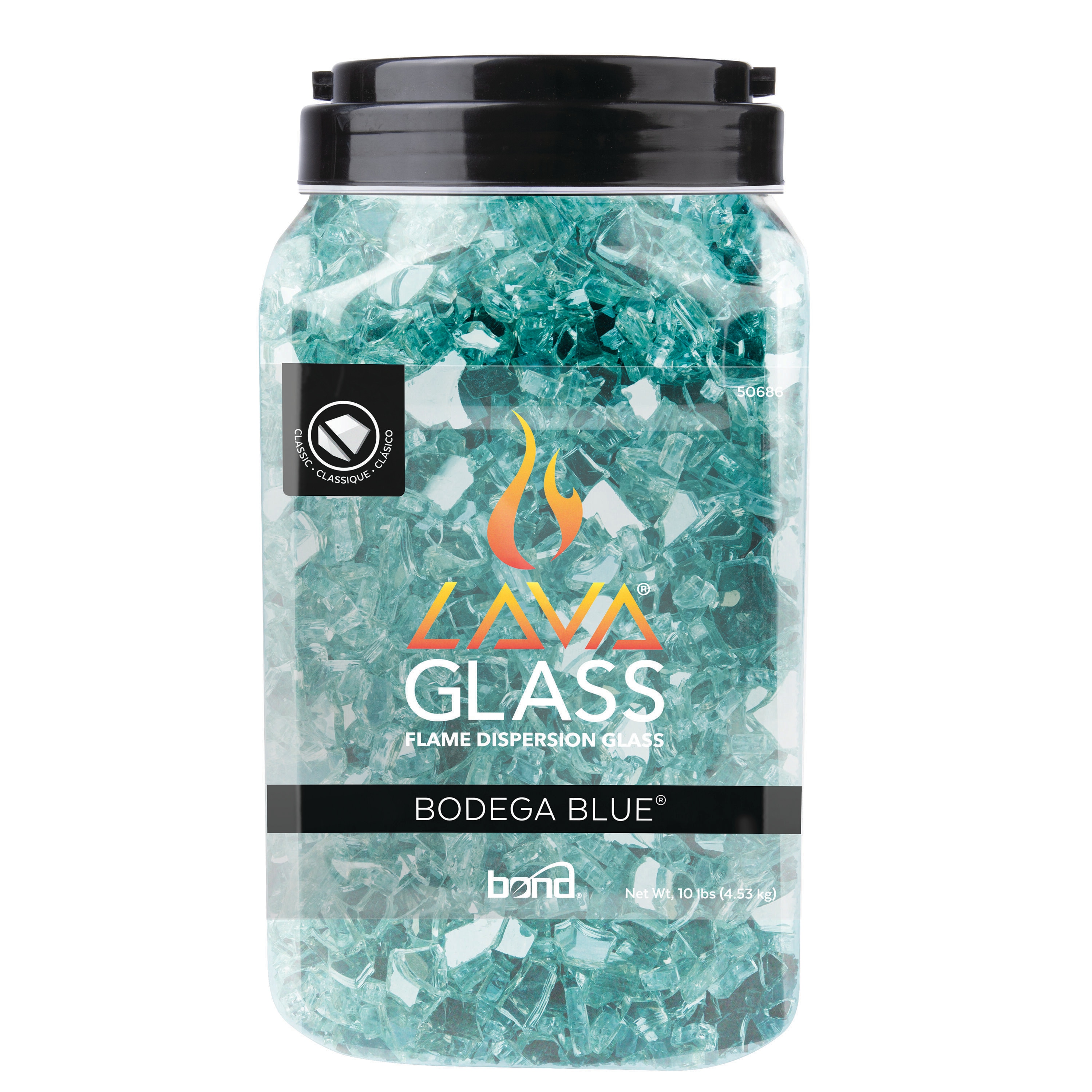 LAVAGLASS-Classic Bodega Blue 10 lb Jar | - Bond 50686-1