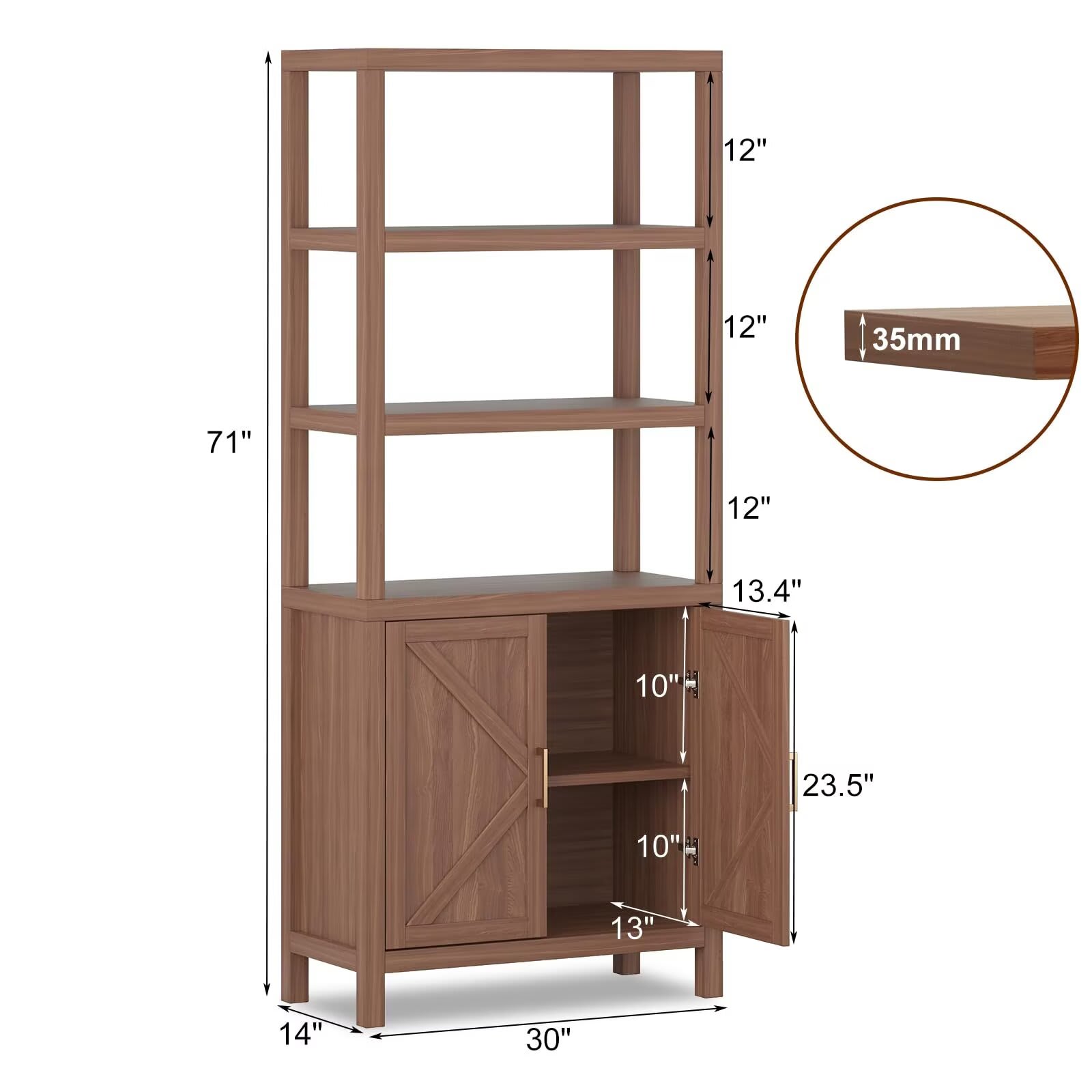 Qeetex JXNAG-PHO-12B8L3FU bookcases - View #3