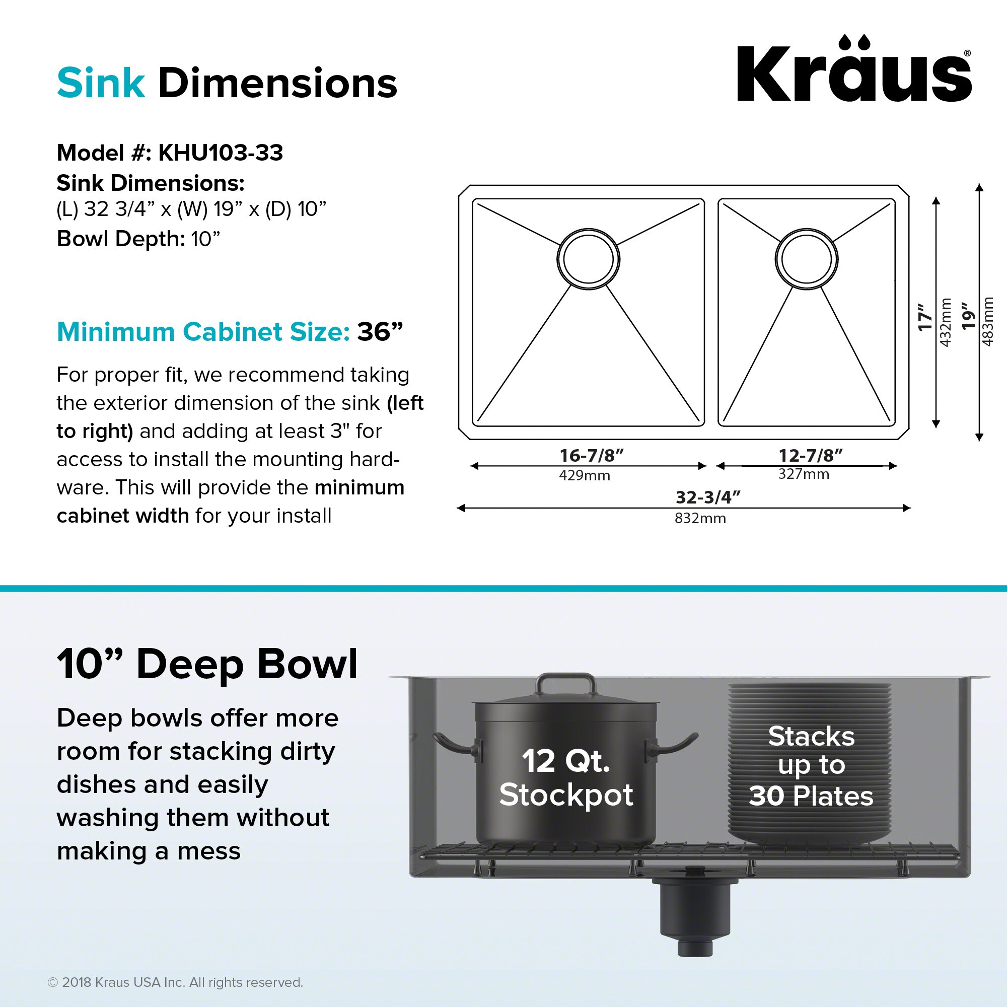 Kraus KHU103-33 Kitchen-Sinks - View #5