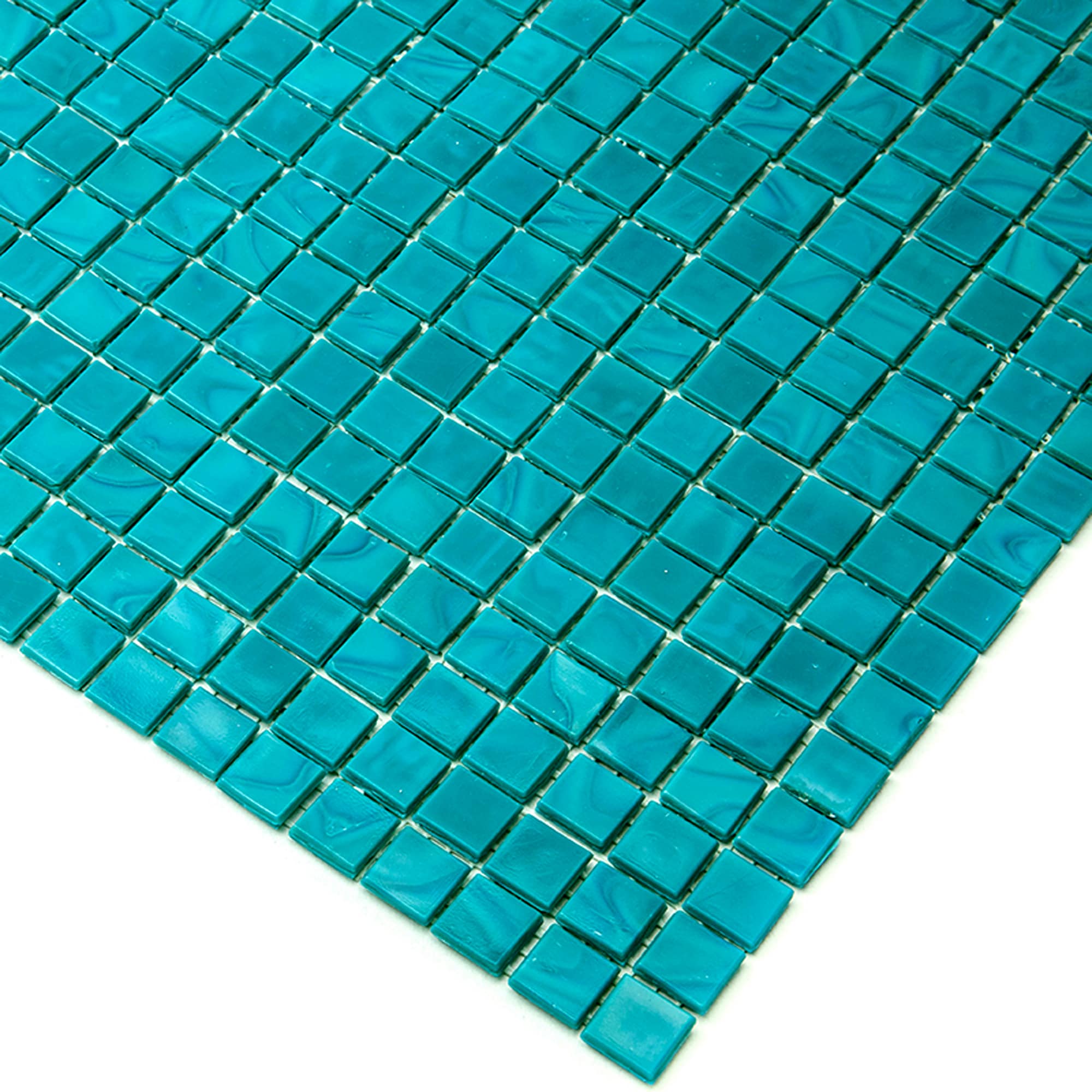 Turquoise Blue Iridescent Glass Mosaic Tile for Walls and Floors