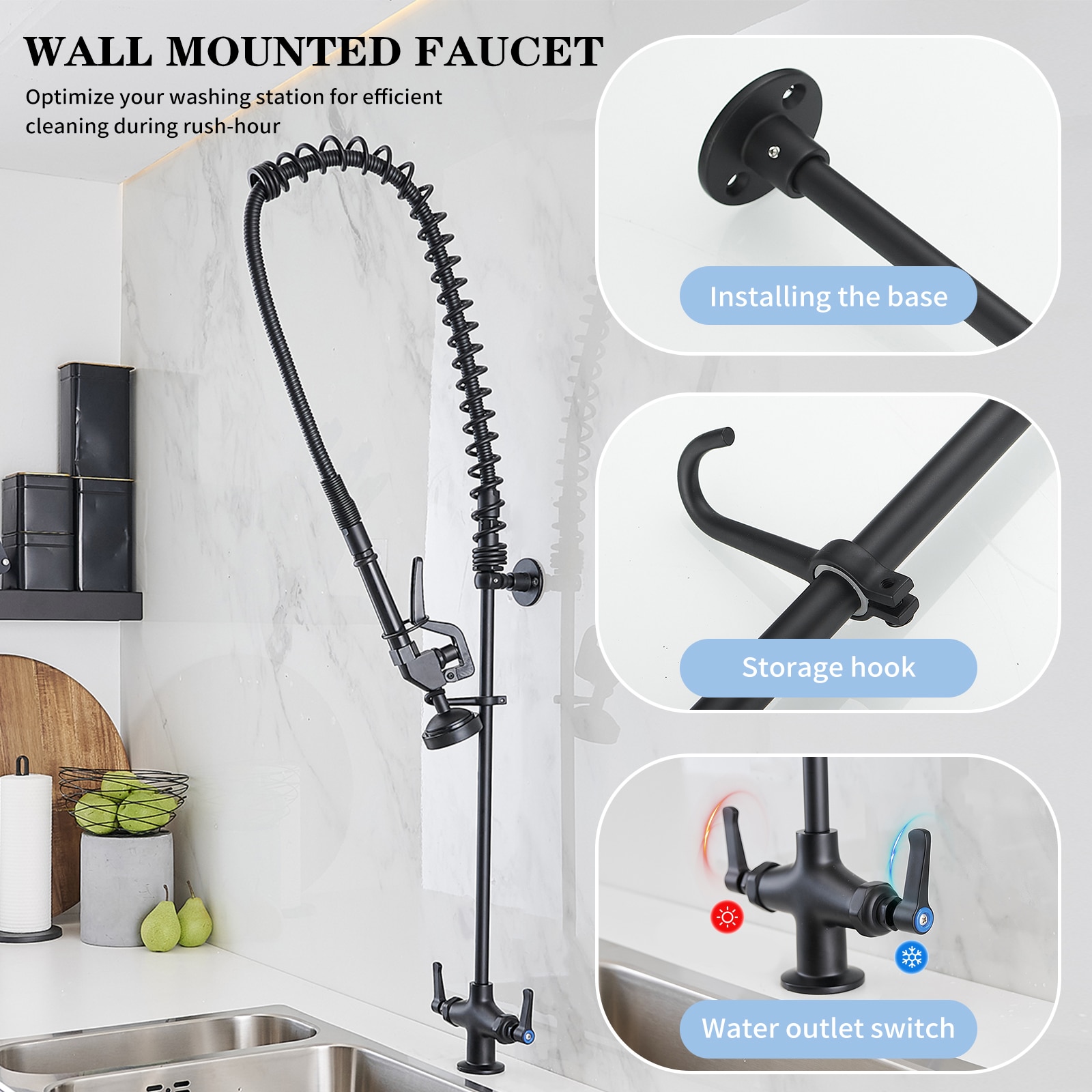 BWE A-94261-BLACK Kitchen-Faucets - View #5