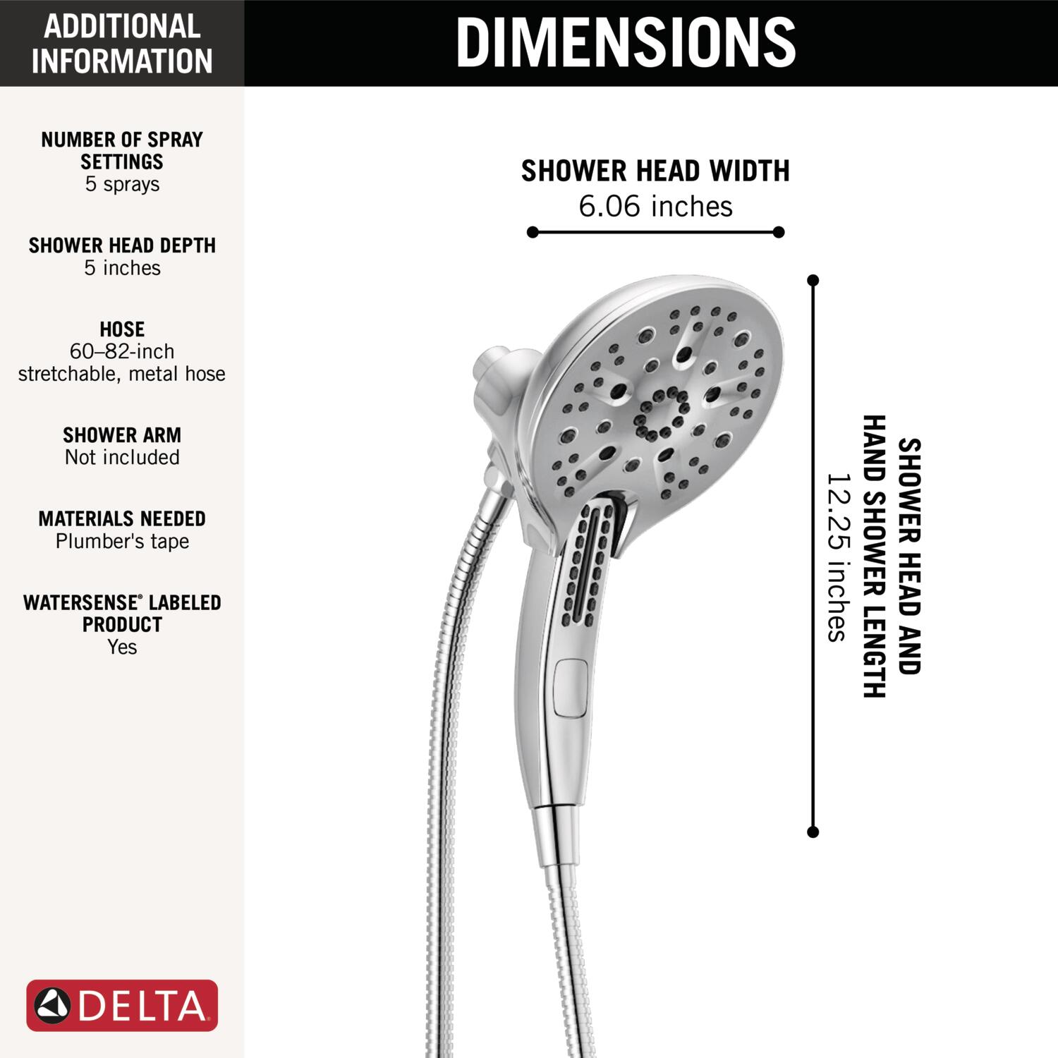 Delta 58620-PR25-PK Fixed-Showerhead - View #4