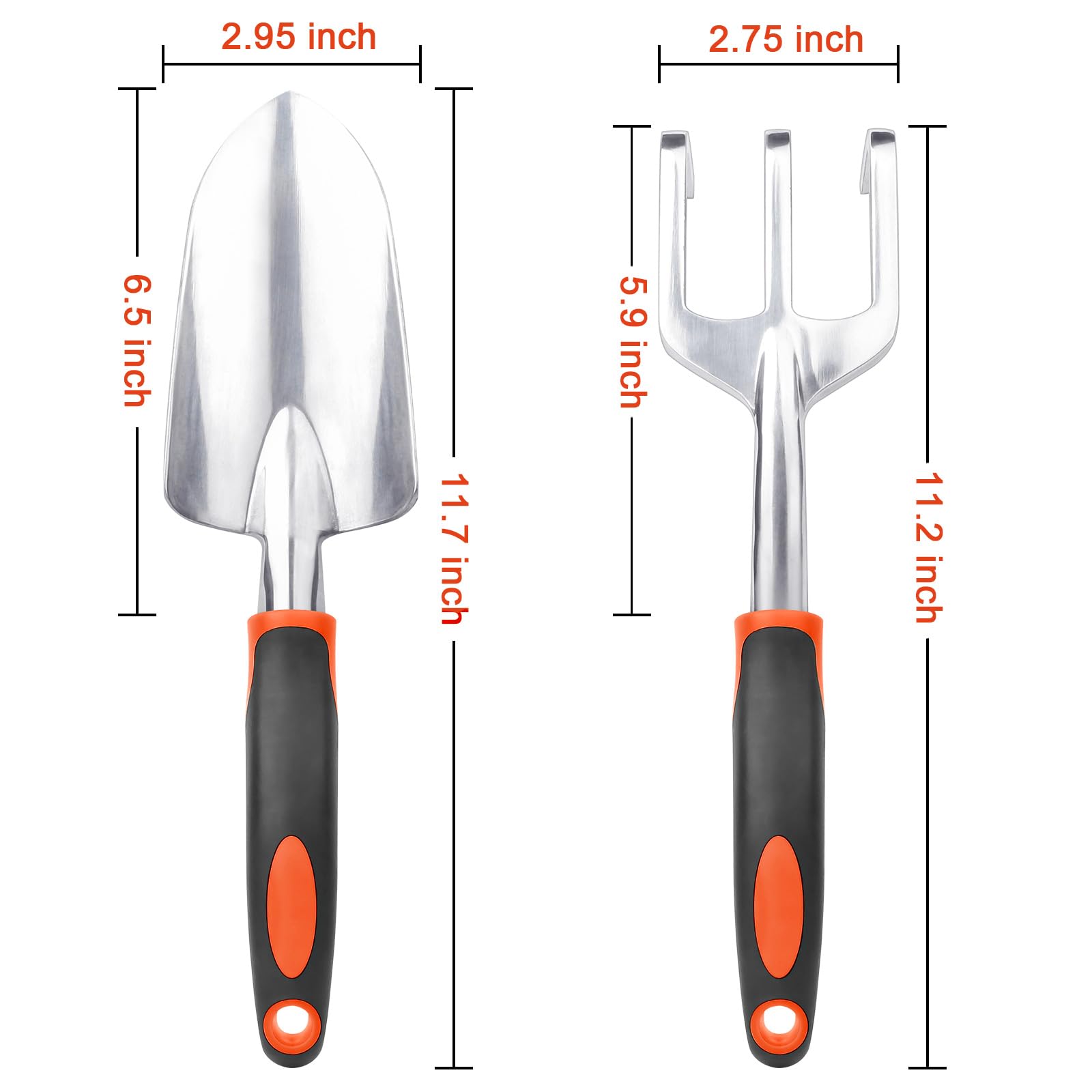 KHKFY Garden Tool Set 2 Pack Heavy Duty Gardening Tools with Ergonomic ...