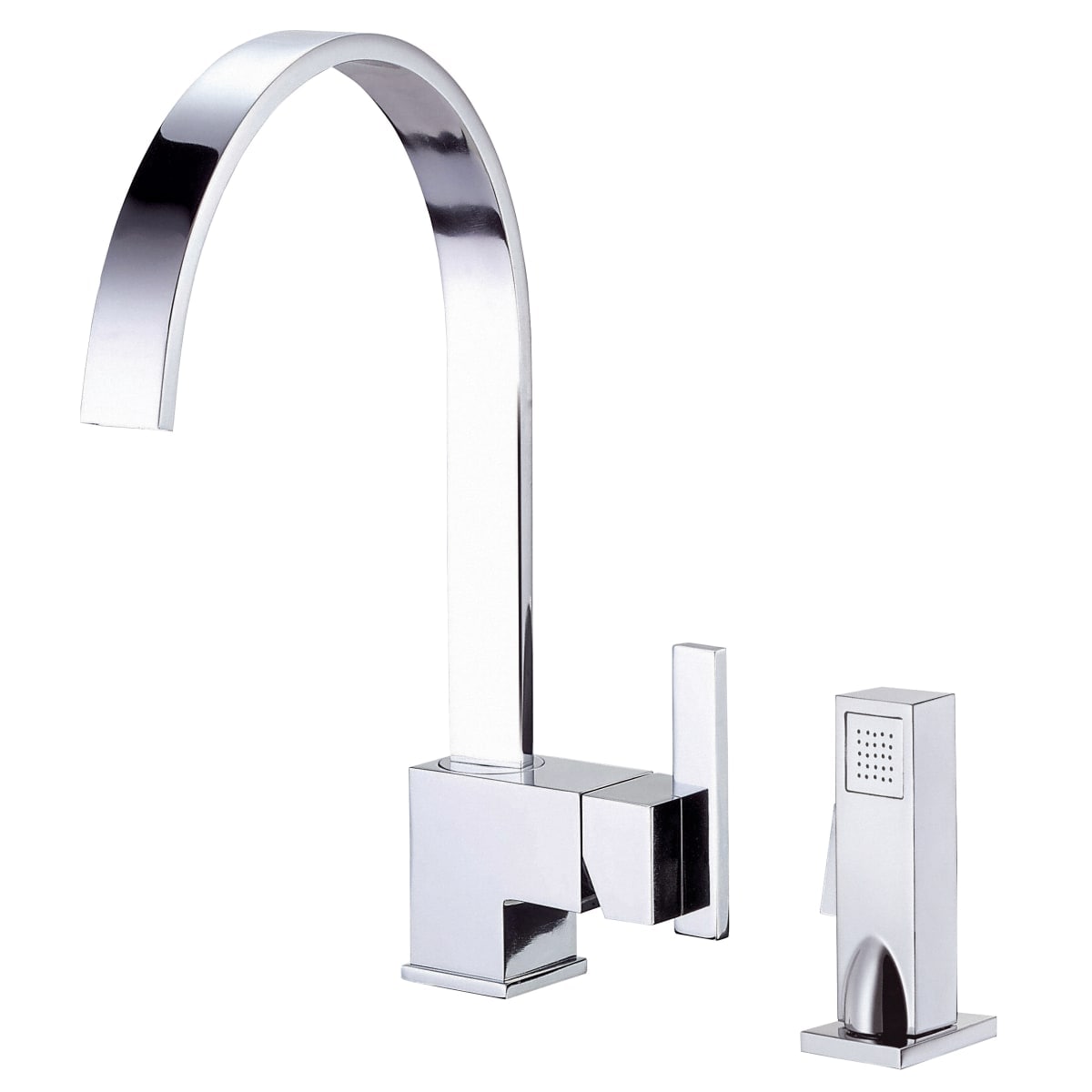 Danze Sirius Chrome 1-Handle Deck-Mount High-Arc Handle Kitchen Faucet