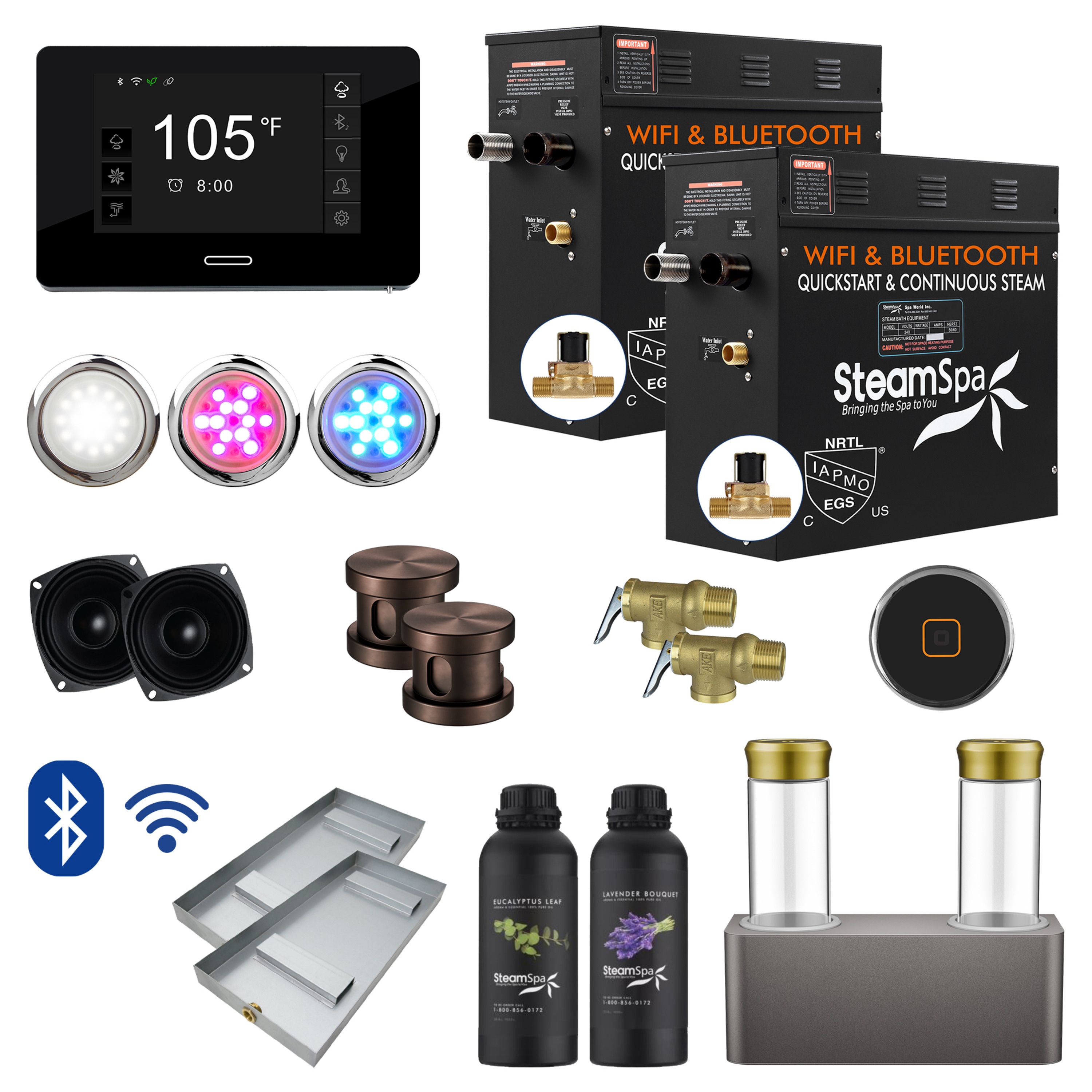 SteamSpa BKT1500ORB-ADP Black Series 15000-Watt Oil Rubbed Bronze Steam generator