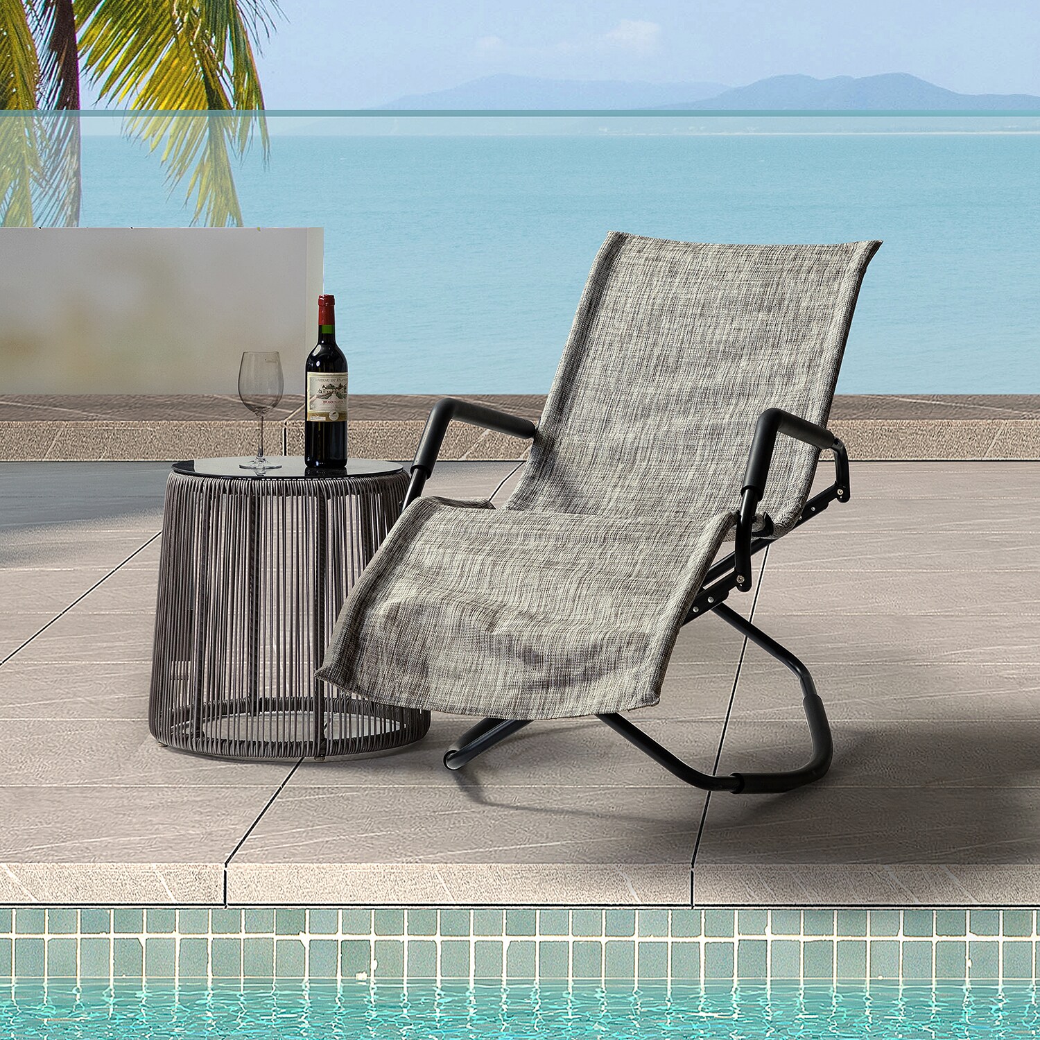 Reviews for Sunnydaze Decor Sling Double Outdoor Rocking Chaise