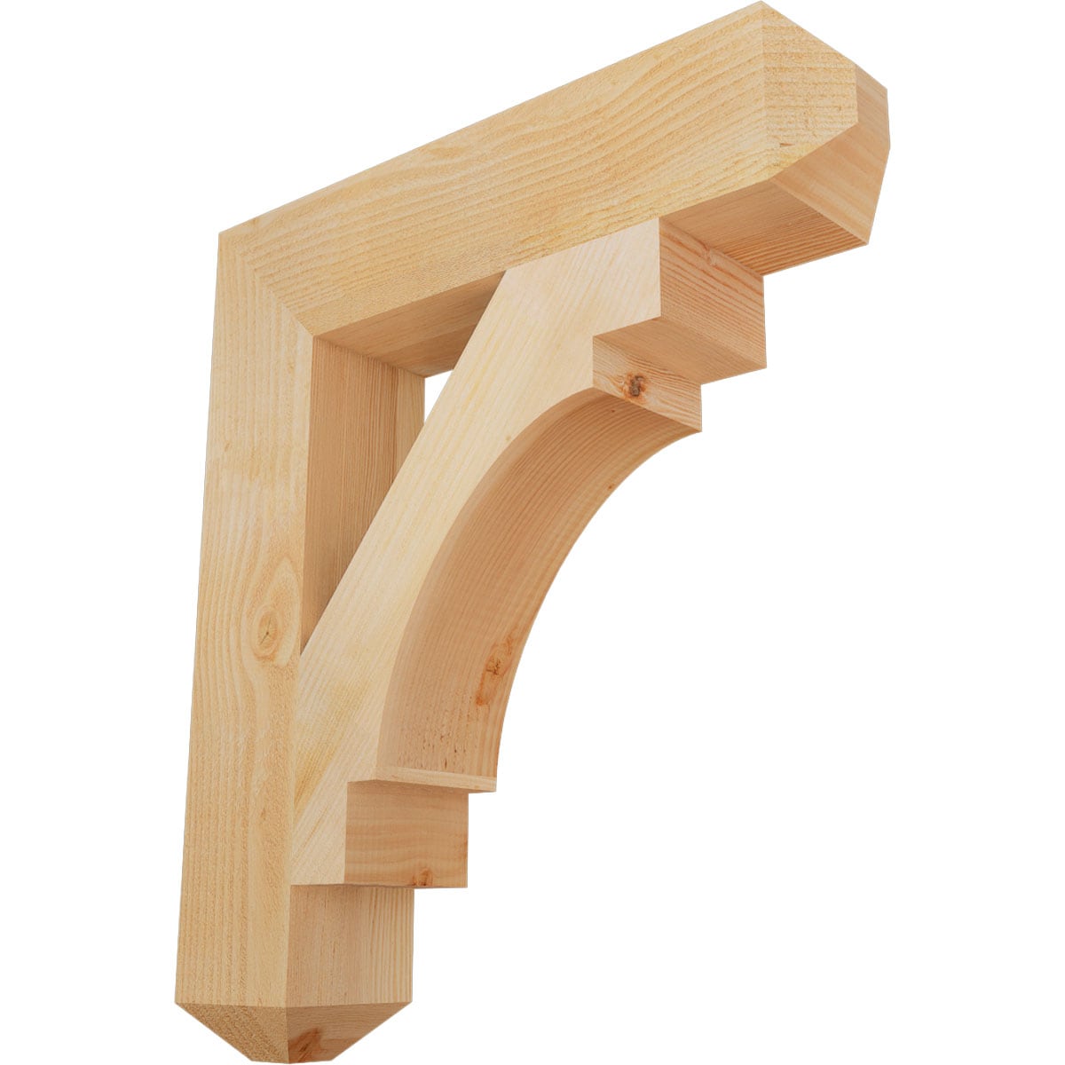Ekena Millwork BKT06X28X32MRC04RDF Merced craftsman rough sawn 6-in x 28-in x 32-in Douglas fir Brown Wood Standard bracket
