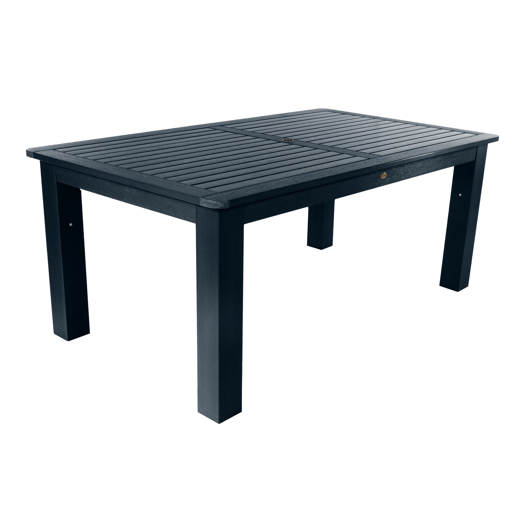 highwood AD-DTB47-FBE Rectangle Outdoor Dining Table 42-in W x 72-in L with Umbrella Hole
