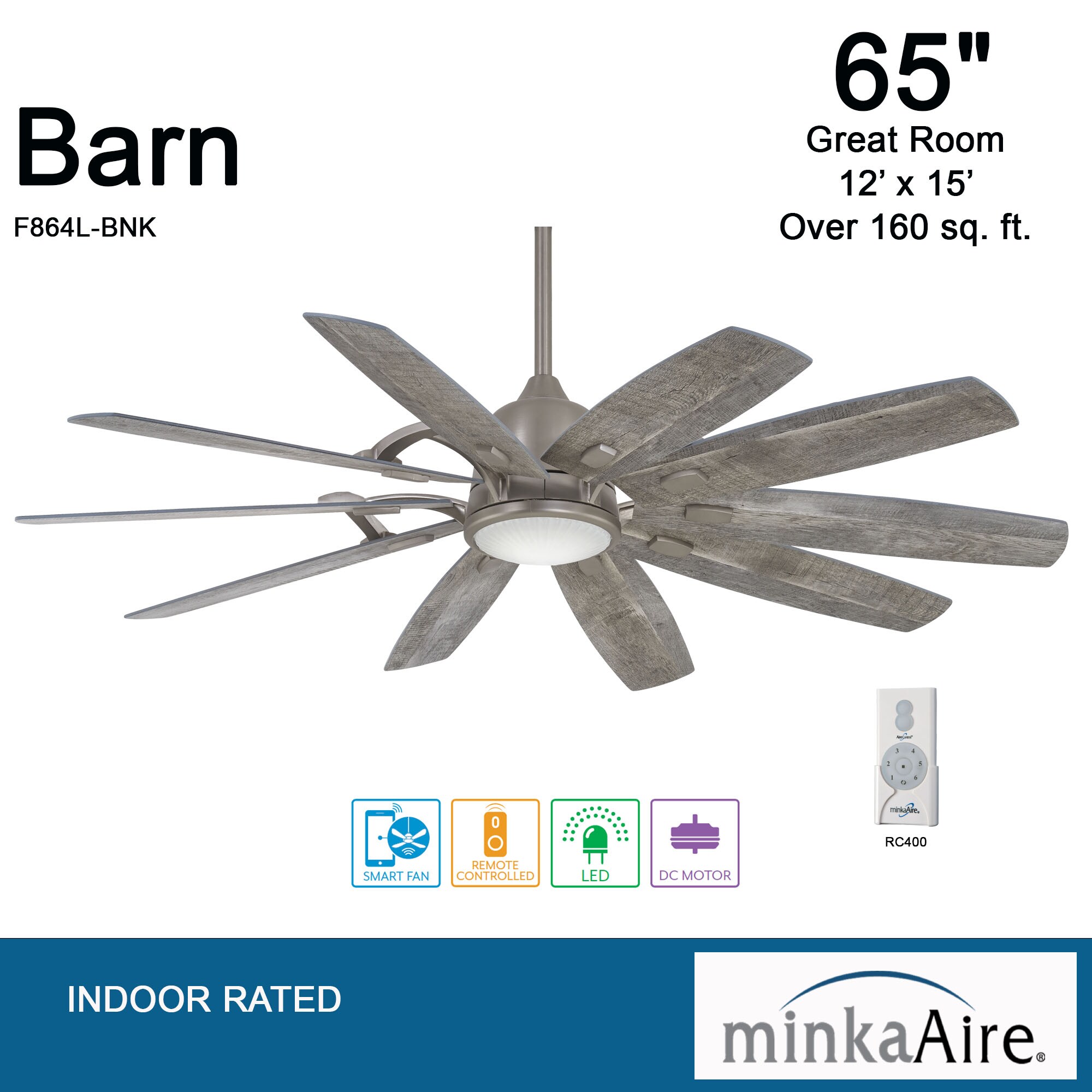 Minka Aire F864L-BNK Ceiling-Fans - View #3
