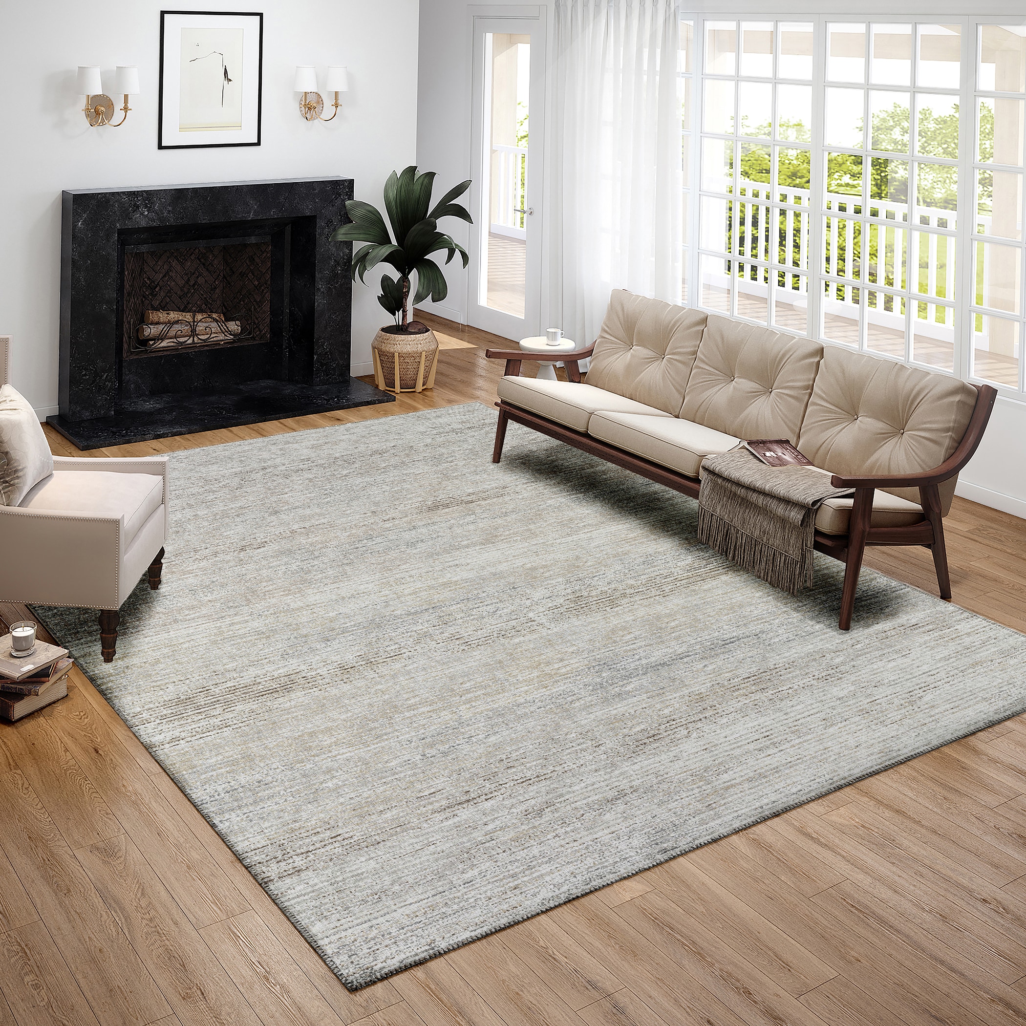 Addison Rugs 3 x 5 Off-white Indoor/Outdoor Solid Mid-century Modern ...