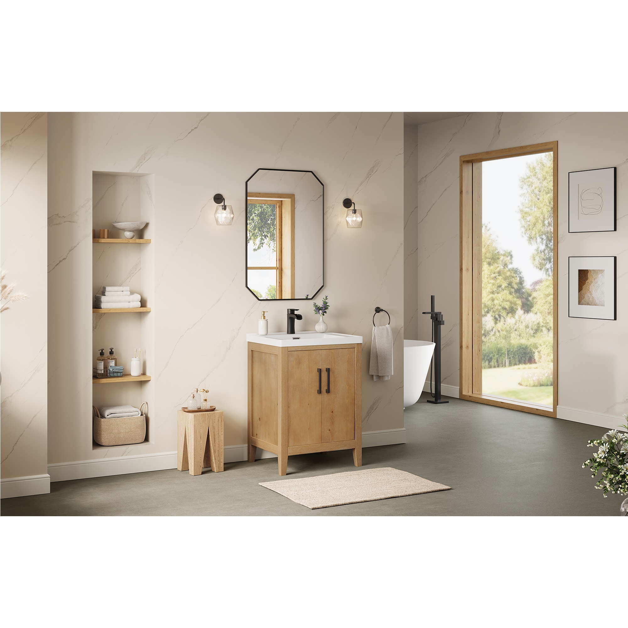 Altair 566024-WF-WH-NM Bath-Vanity-Combo - View #14