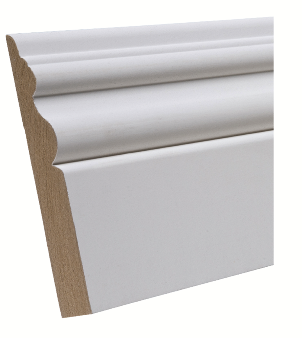 RELIABILT 9/16-in X 3-7/8-in X 8-ft Colonial Primed MDF 3020 Baseboard ...