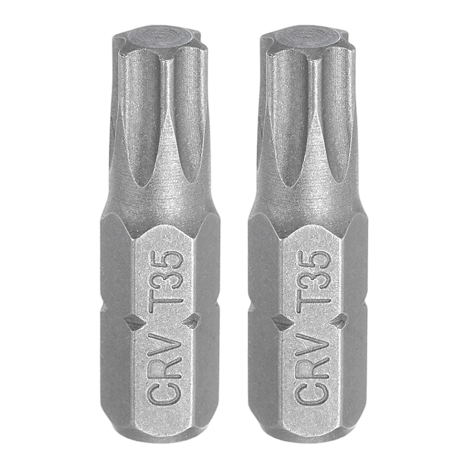 Unique Bargains 2pcs Torx Screwdriver Bit 1/4 Inch Hex Shank T35 Head 1 Inch Length CR-V Steel 6 Point Security Drill Bits for Repair Work Electric Screw Driver #S26041600UX4415