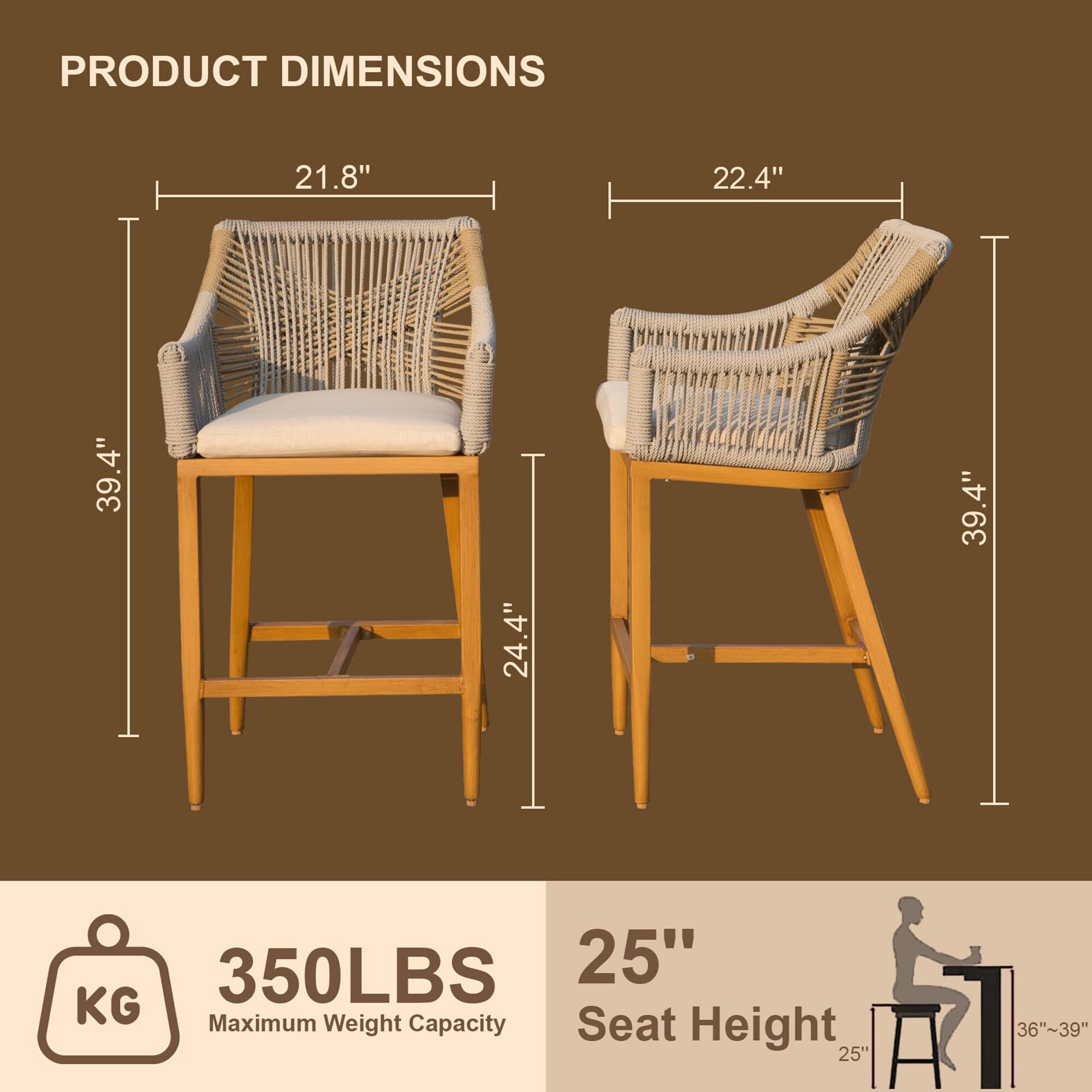Clihome CL-CPL-97308 Patio-Chairs - View #4