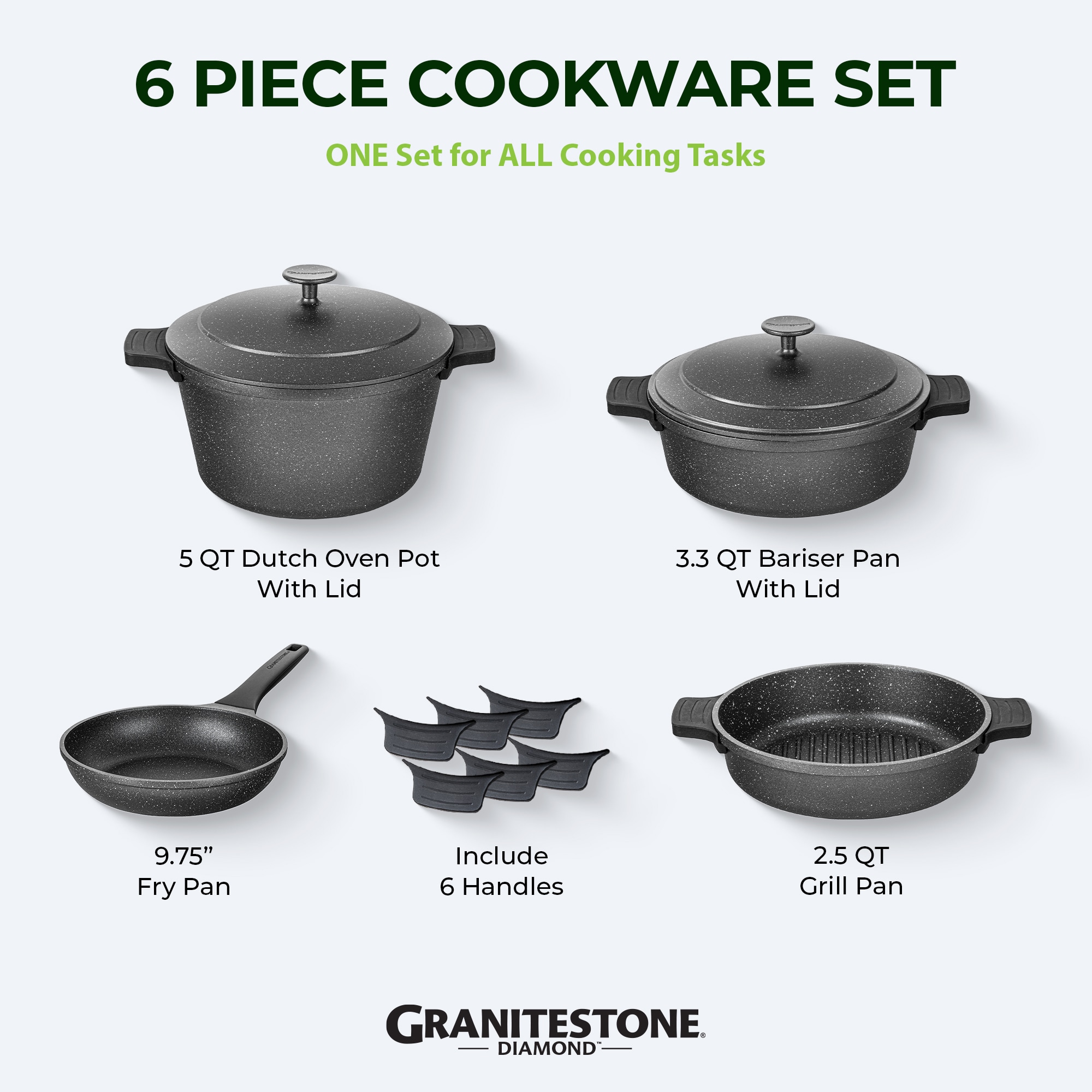 Granite Stone Cookware Set, acadianagored