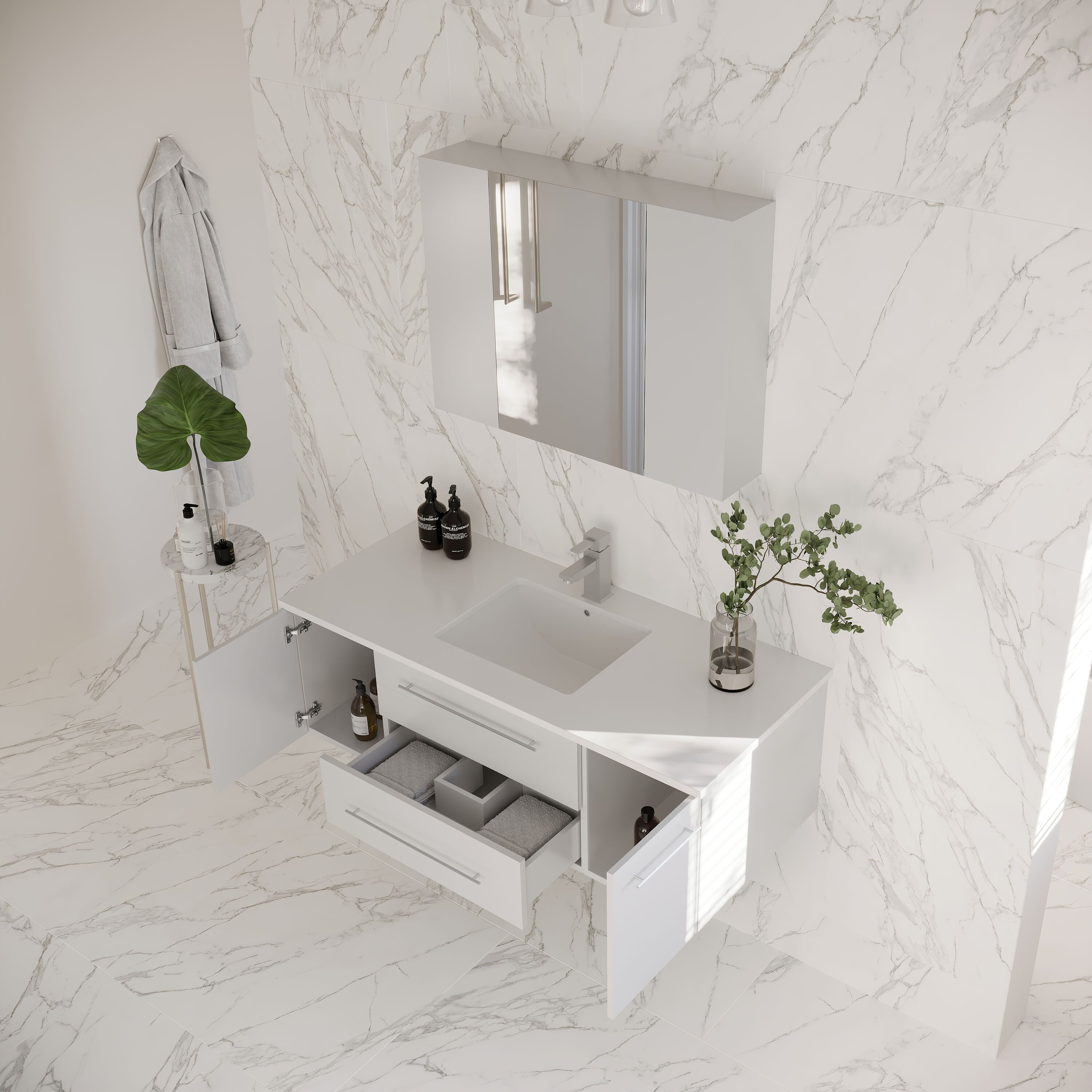 Fresca FVN6148WH-UNS Bath-Vanity-Combo - View #3