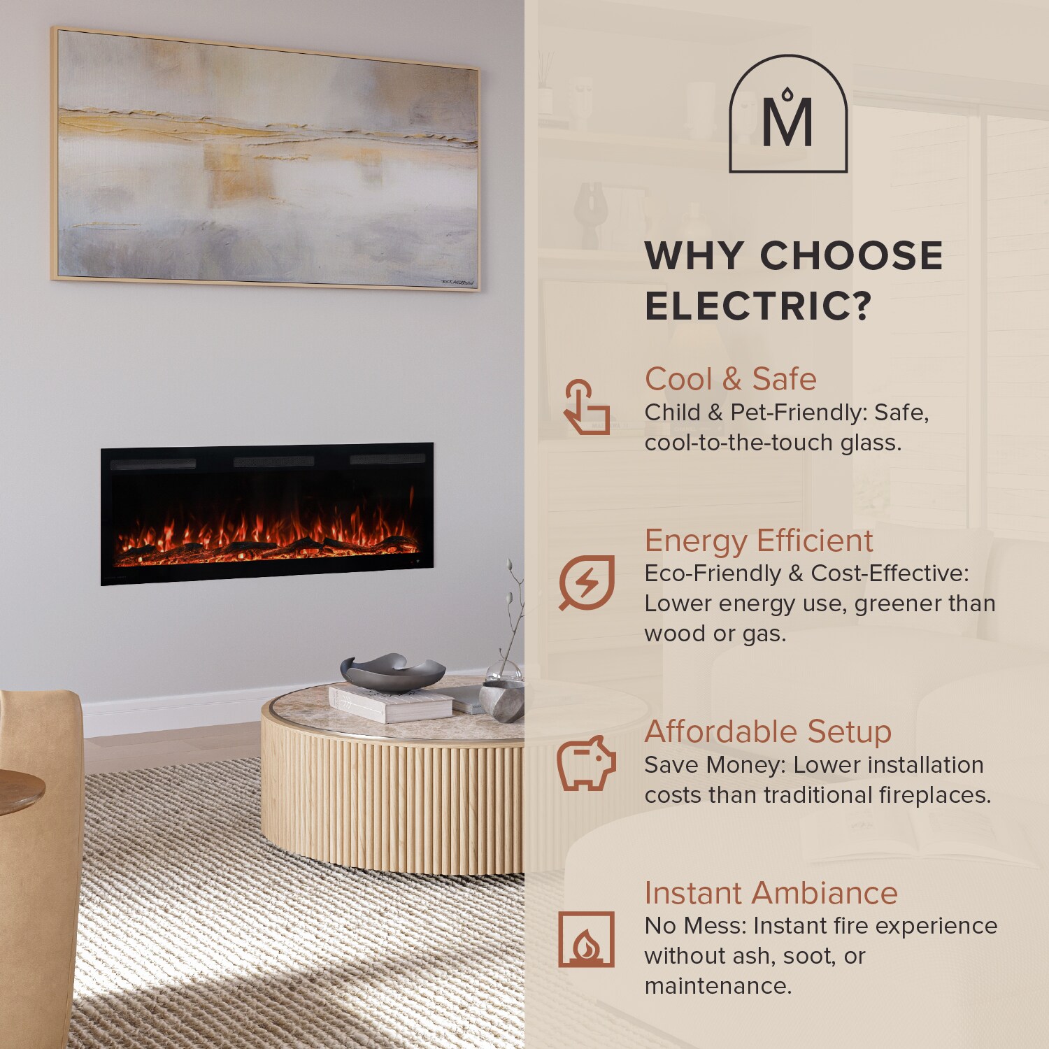Modern Ember ME-VIB-60 Electric-Fireplaces - View #2