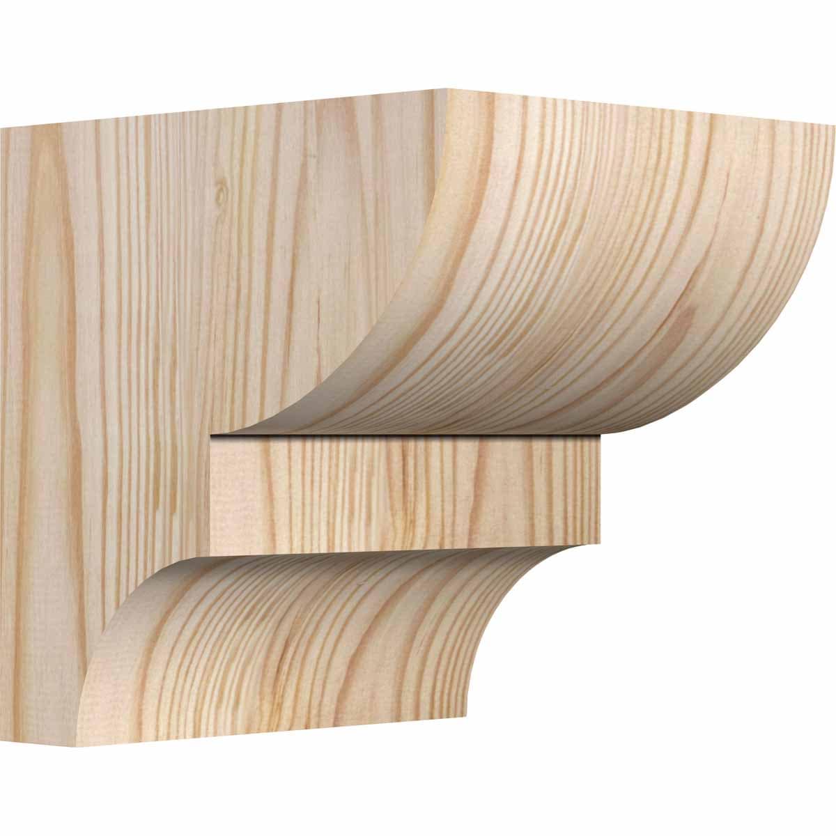 Ekena Millwork COR06X06X06RID00SDF 5.5-in x 6-in x 6-in Ridgewood Unfinished Douglas fir Wood Paintable/Stainable Corbel
