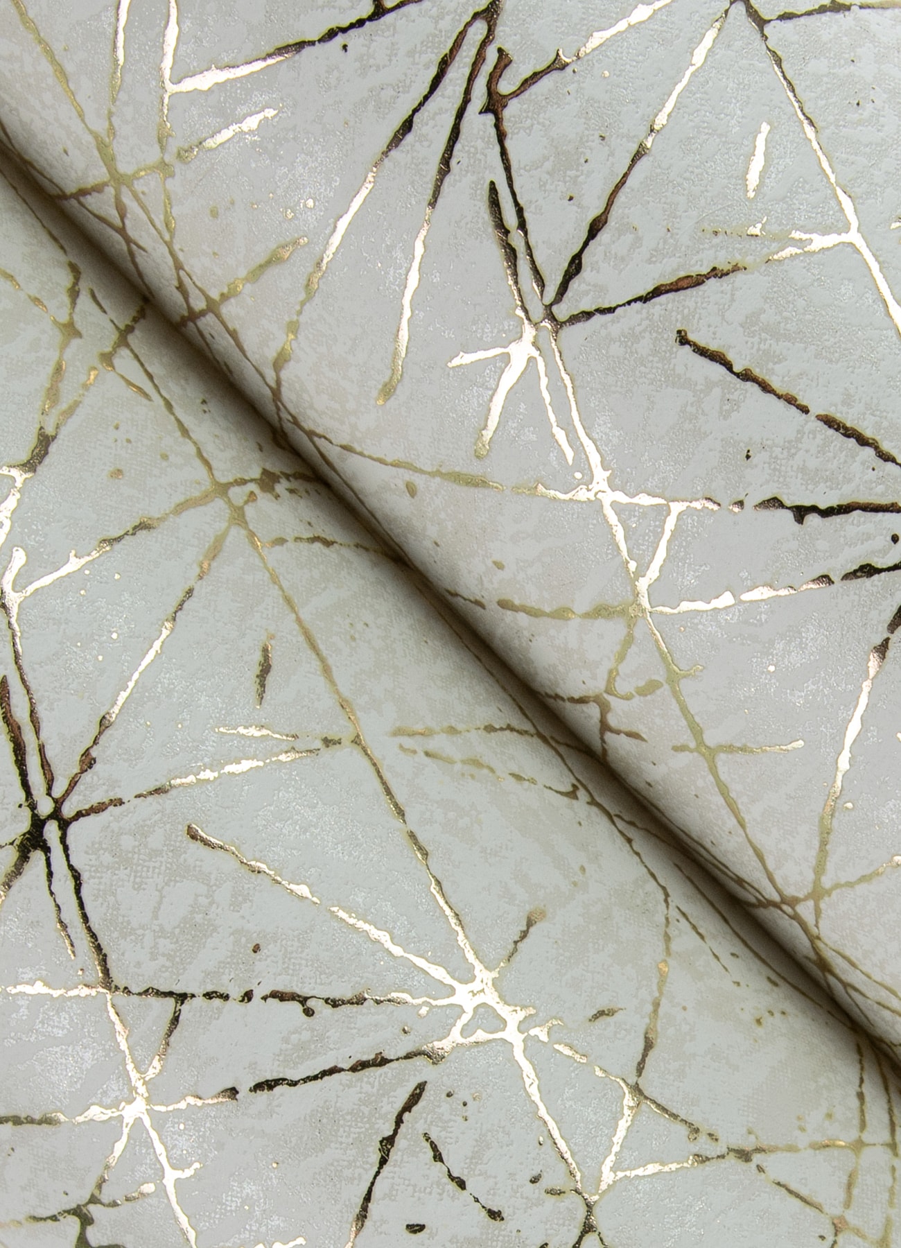 Champagne and White Non-Woven Abstract Wallpaper Roll