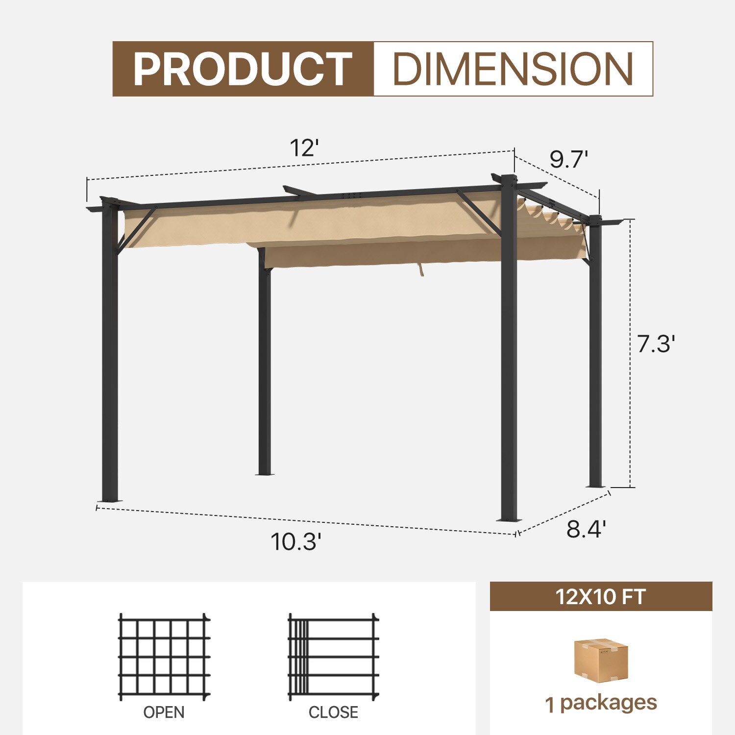 Nordivale ZY-PG-121030R43001 Pergolas-2 - View #7