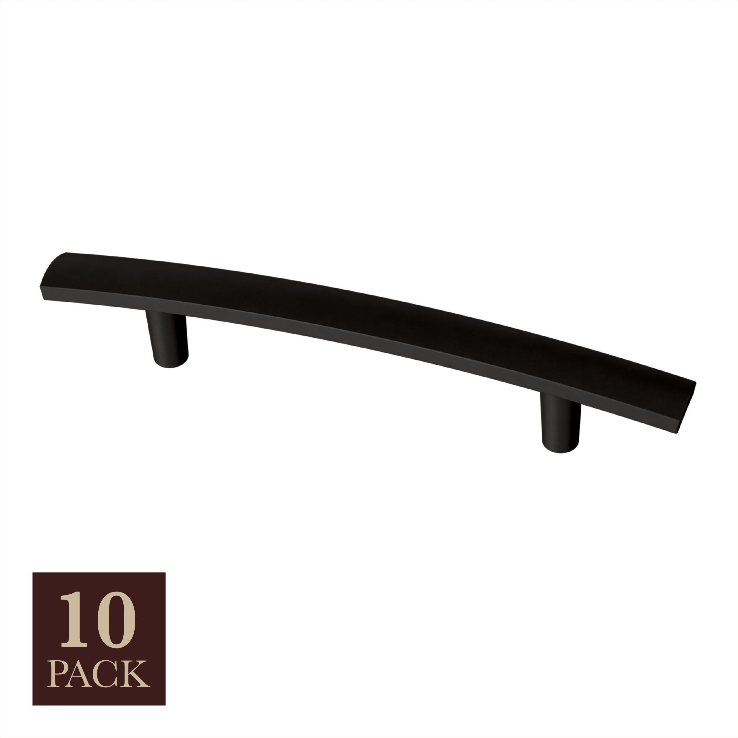 allen + roth P37032W-FB-K1 Amelia 3-3/4-in , 96mm Center to Center Matte Black Arch Bar 10 -Pack