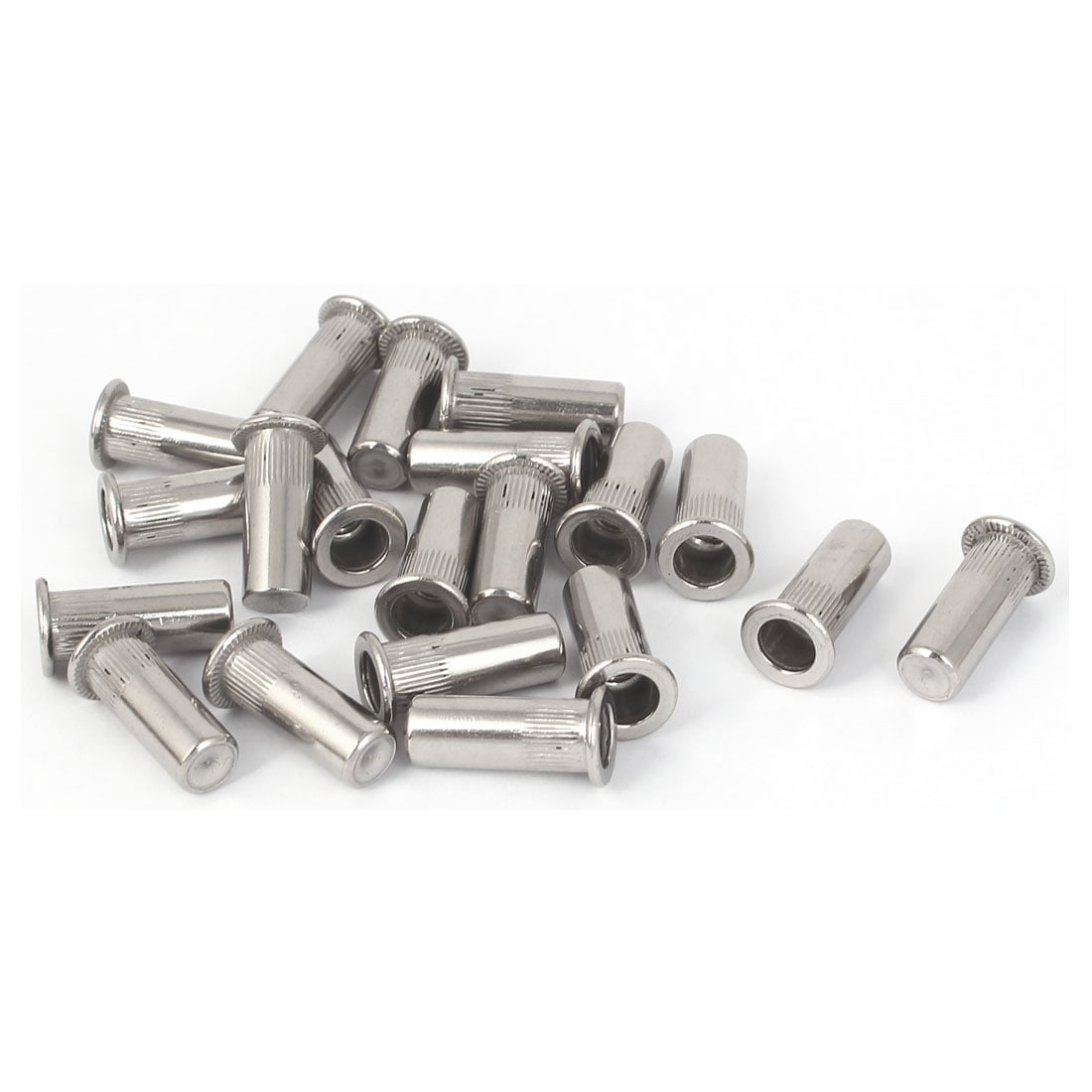 Unique Bargains M5x18.5mm 304 Stainless Steel Straight Knurled Closed End Rivet Nut Fastener 20pcs