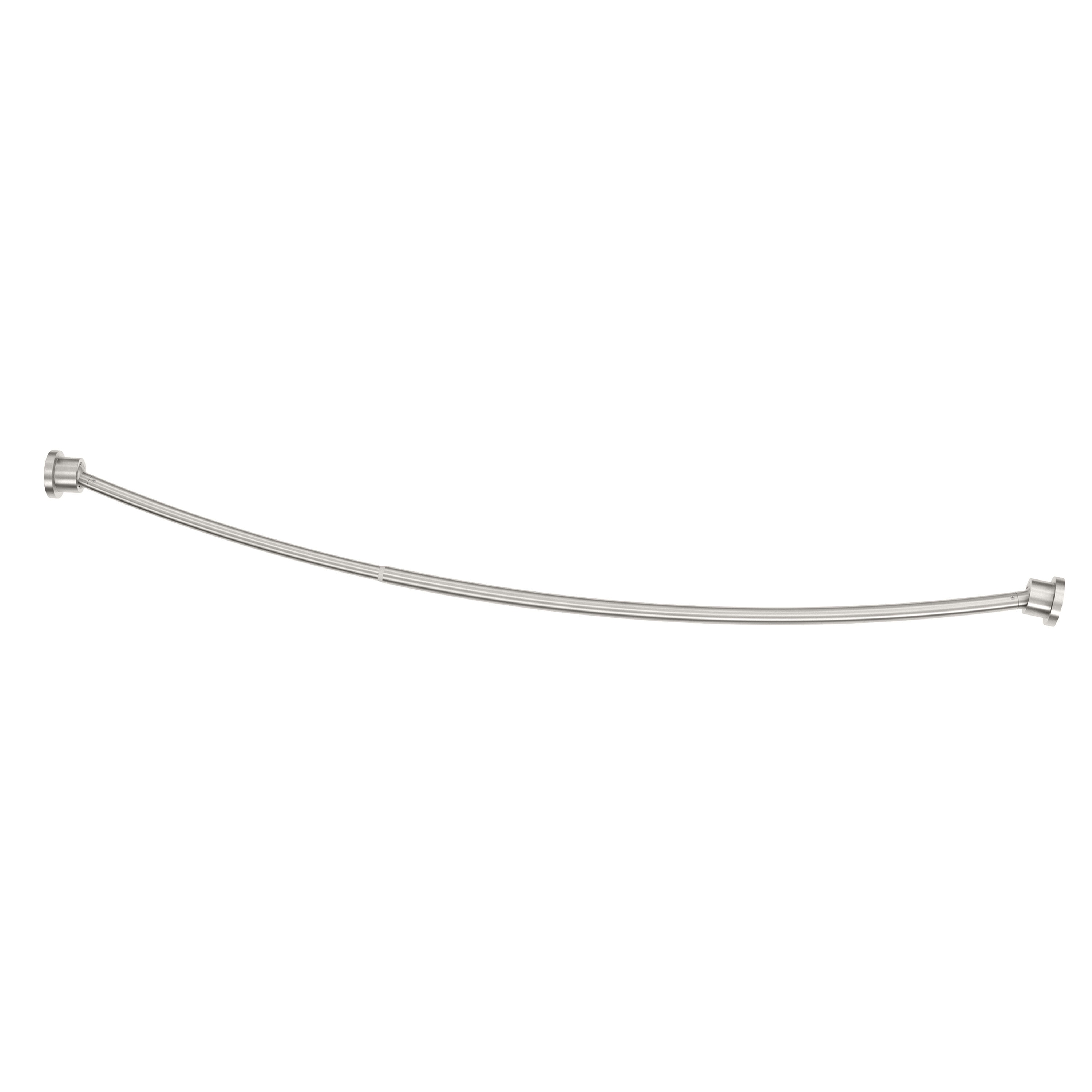 Minimalist 72" Adjustable Curved Fixed Shower Curtain Rod