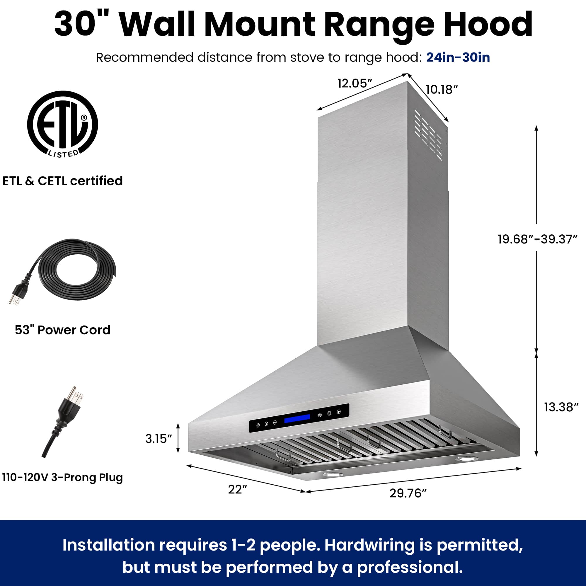 DIVAN DHP04-30 Wall-Mounted-Range-Hoods - View #2
