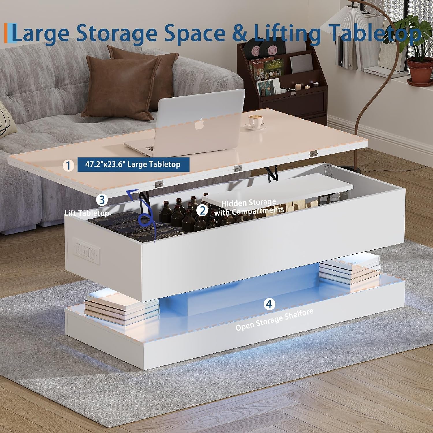 GAOMON CQC-NPXGZD-XWUH Coffee-Tables - View #5