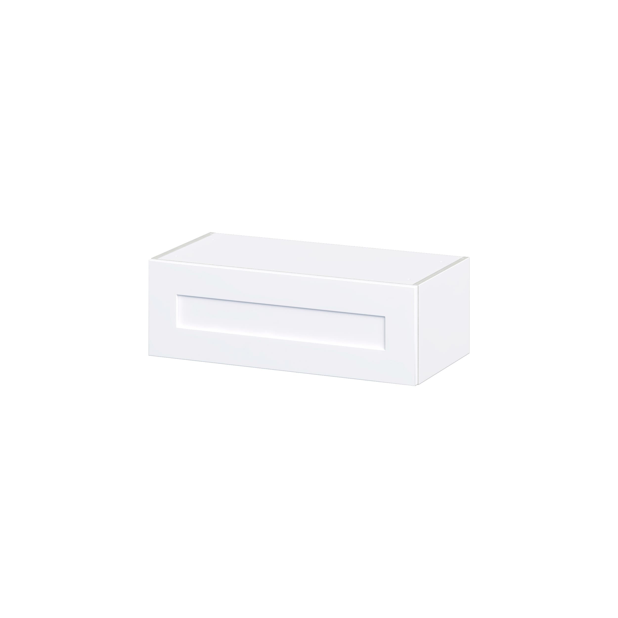 Hugo&Borg Jolie 27-in W x 10-in H x 14-in D Warm White Wall Fully Assembled Cabinet (Recessed Panel Shaker Door Style)