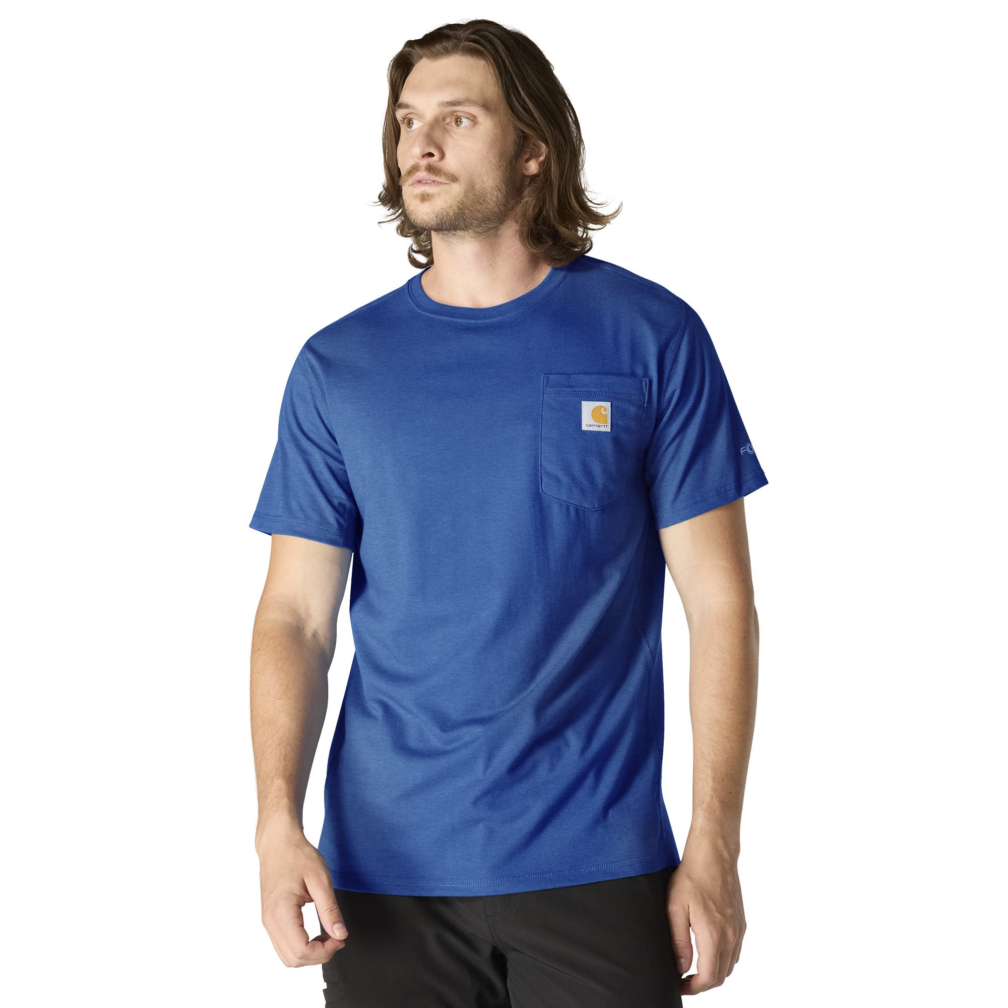 Carhartt - Force Men's Blue Light weight Jersey Short sleeve Solid T-shirt ( XL )