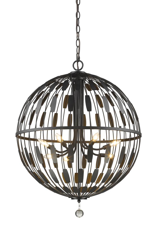 Z-Lite Almet 8-Light Bronze Modern/Contemporary Globe Pendant Light at ...
