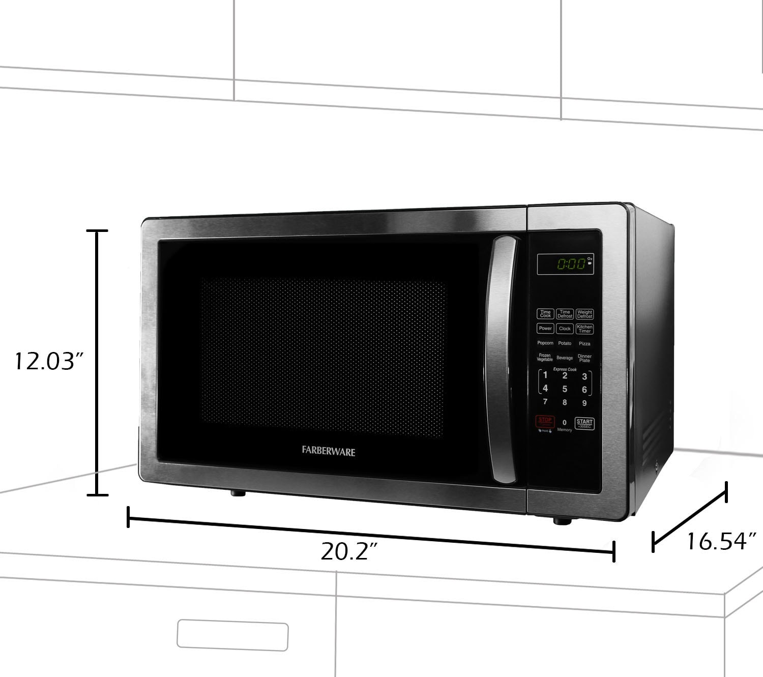 Farberware Microwave 1.1 cu ft - SANE - Sewing and Housewares