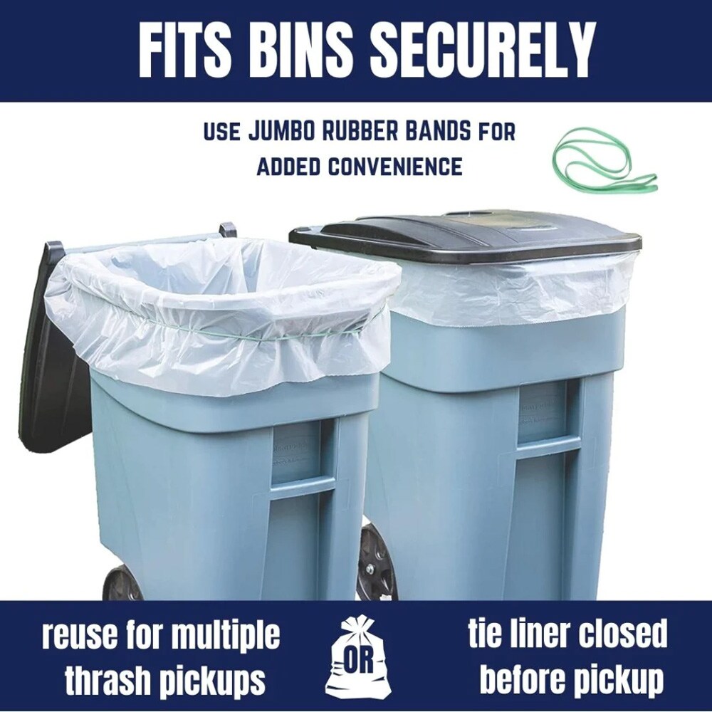Reli. 33 Gallon Recycling Bags (120 Bags) Blue Recycling Trash