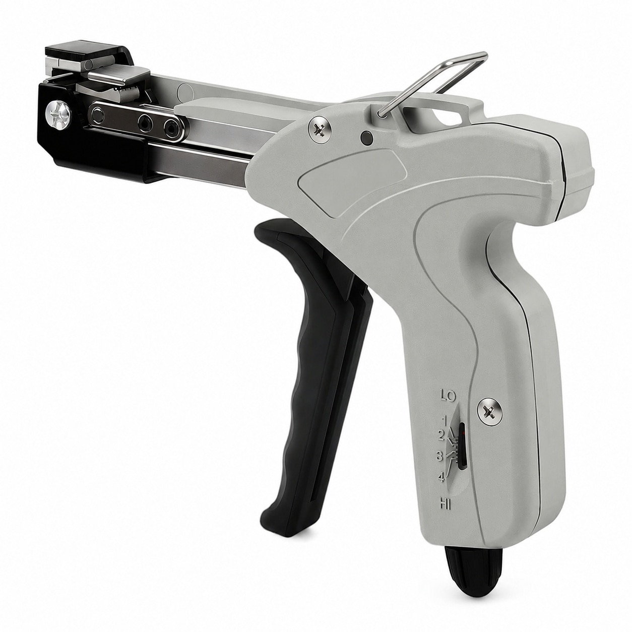 DYRCJ  Stainless Steel Cable Tie Gun Tool for 4 Level Adjustable Tension Heavy Duty Auto Tighten Cut for 4 6 to 7 9 mm Metal Ties Ergonomic Grip