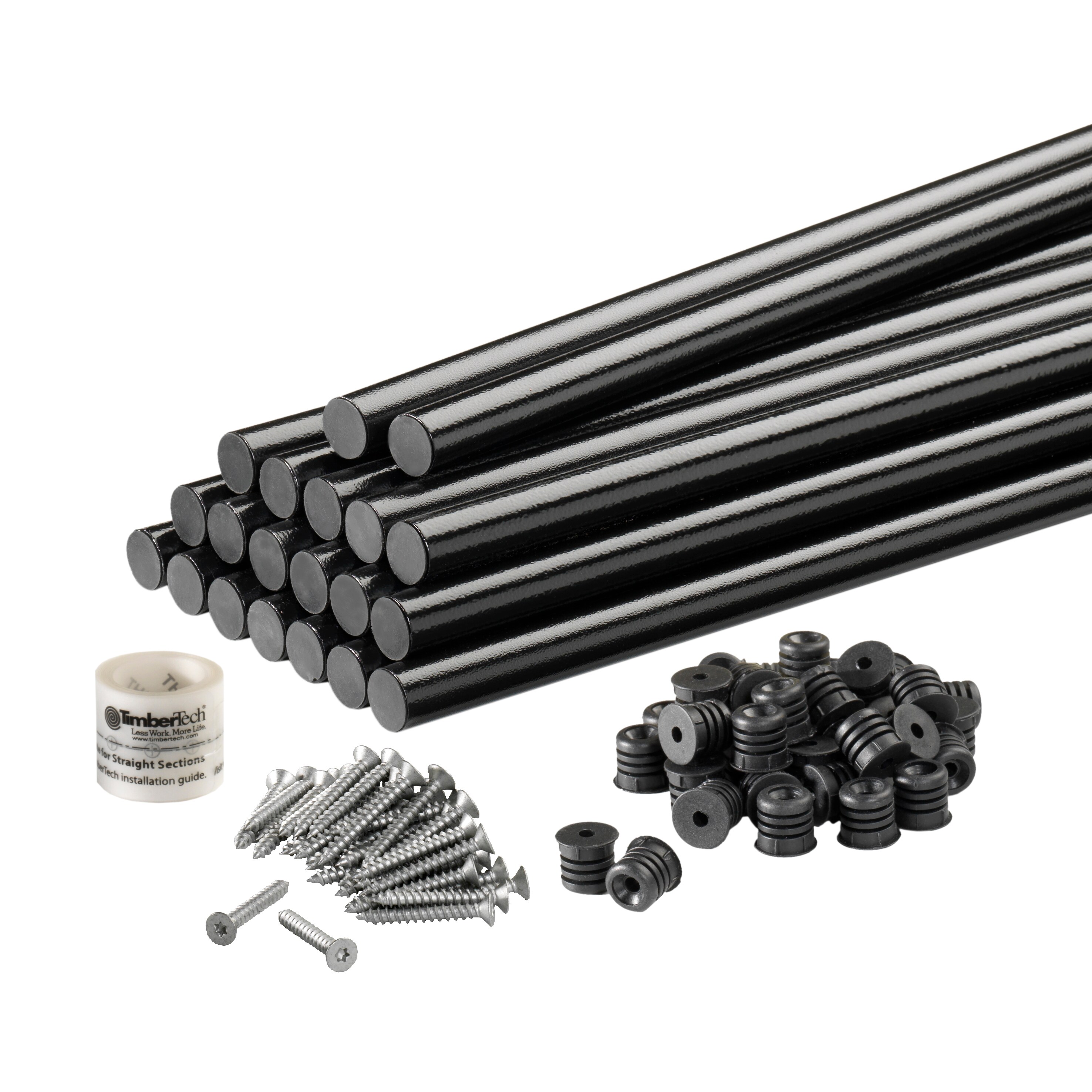 TimberTech 3/4-in x 26-in Builder Black Metal Round Deck Baluster (20 ...