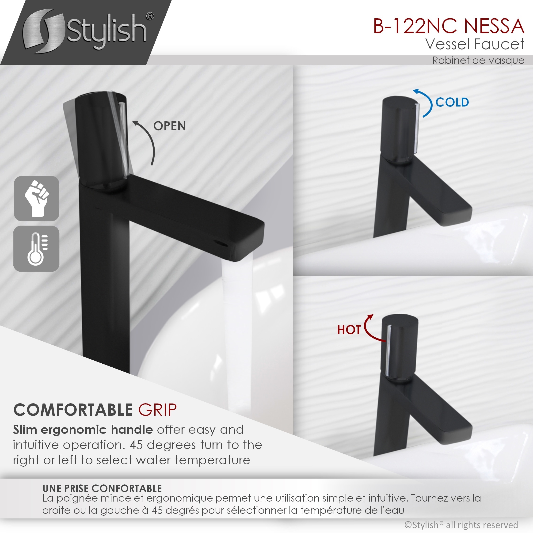 Stylish B-122NC Lavatory-Faucets - View #5