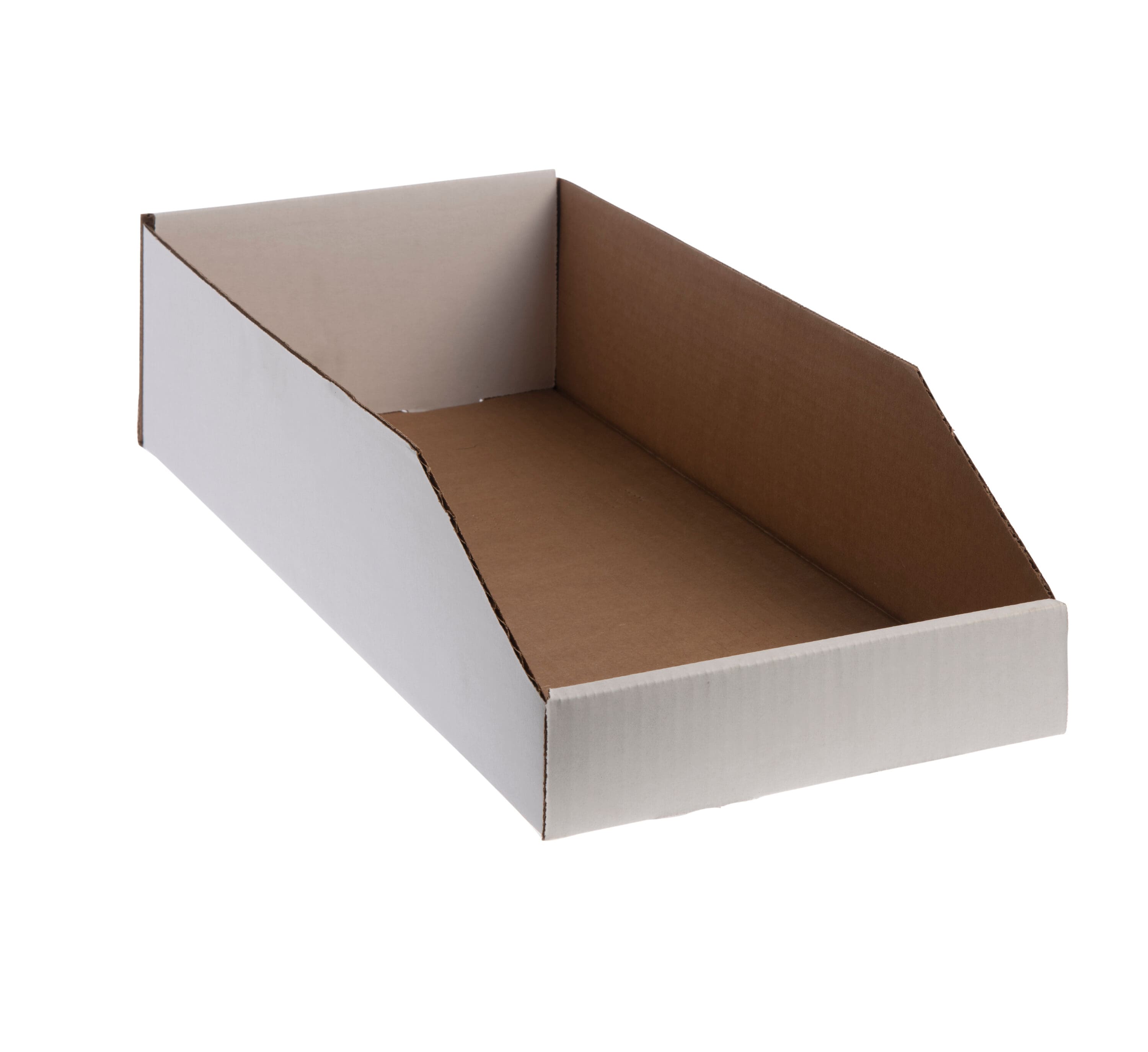 Black Swan Manufacturing Company 10177 24 -Pack ( 8-in W x 4.5-in H x 18-in D ) White Corrugated carboard Collapsible Stackable Bin