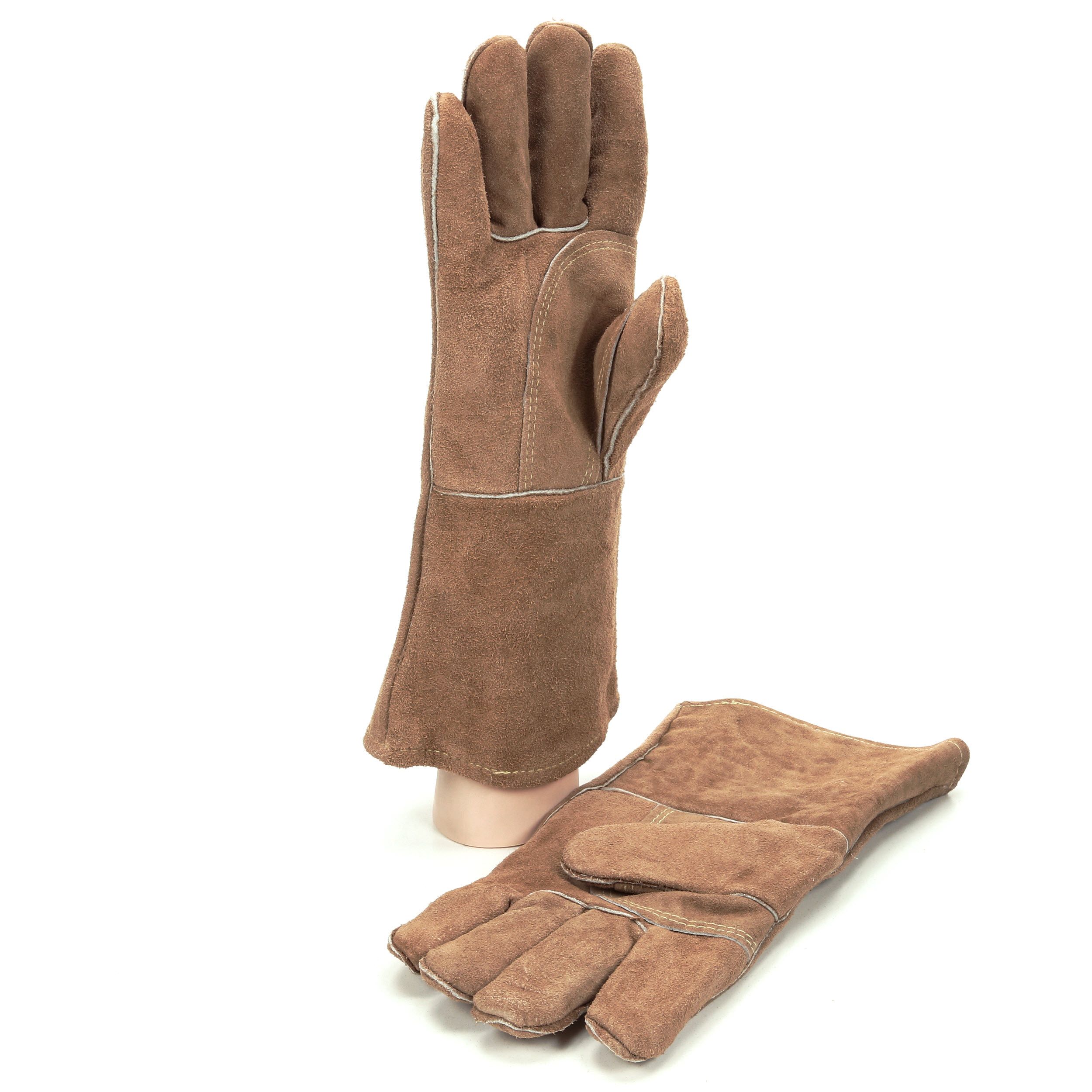 Insulated Winter Cowhide Leather Large Work Gloves Split Cowhide Positherm Lined 