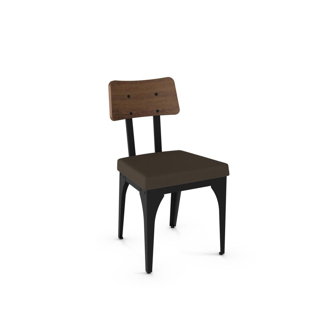 Amisco 31669-WE/2B25HCF487 Set of 2 Symmetry Contemporary/Modern Polyester Upholstered Dining Side Chair (Metal Frame)