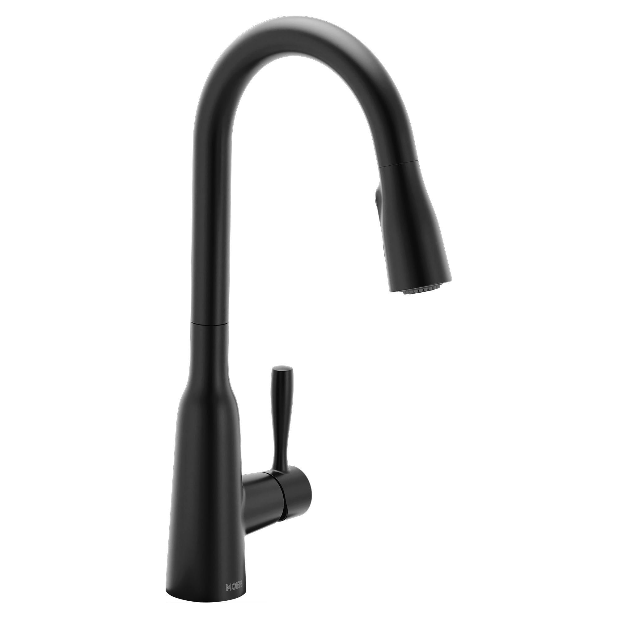Moen 87891BL Orivesi Matte Black Single Handle Deck-mount Pull-down Kitchen Faucet with Sprayer ( Deck Plate Included )