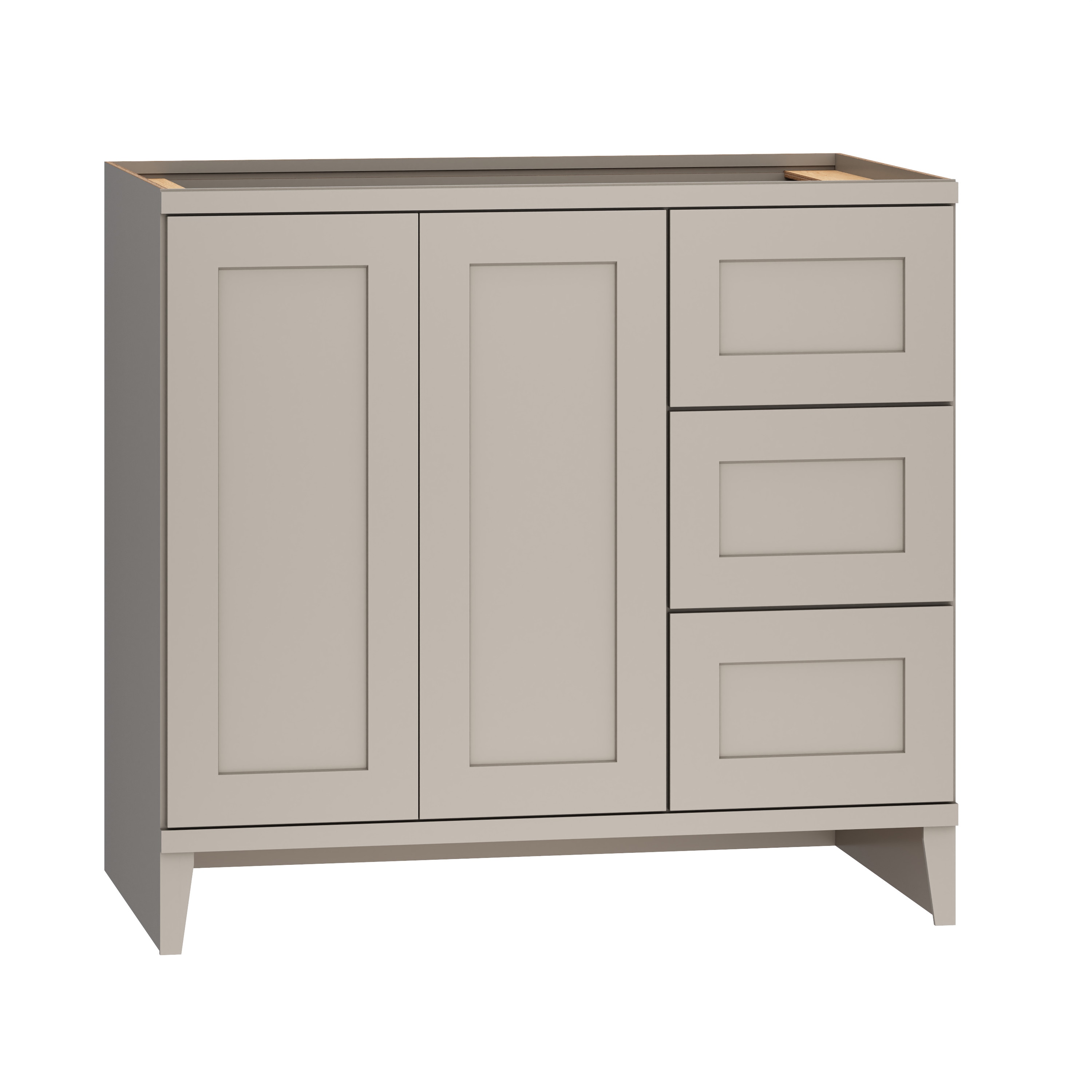 Diamond Express Jamestown 36-in Cloud Gray Bathroom Vanity Base Cabinet ...