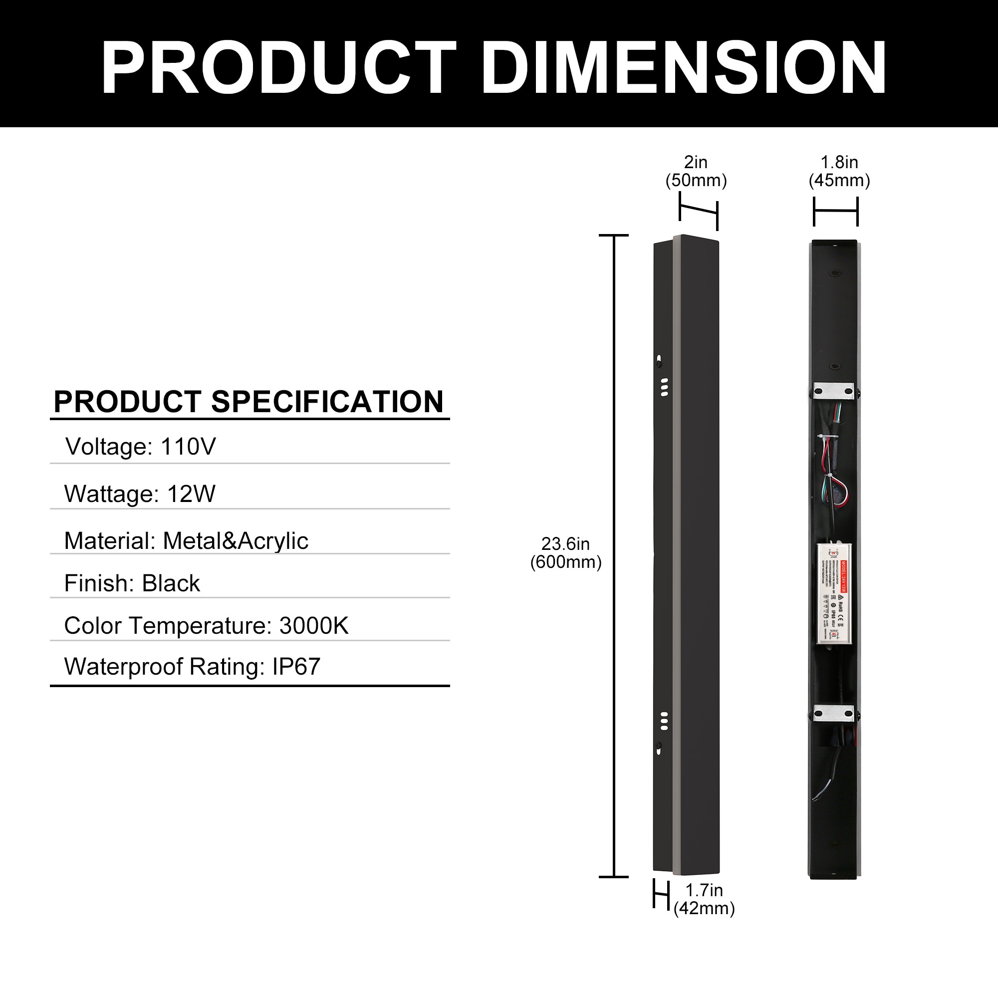 YANSUN LA-WB09302BL-1A Outdoor-Wall-Lighting - View #4