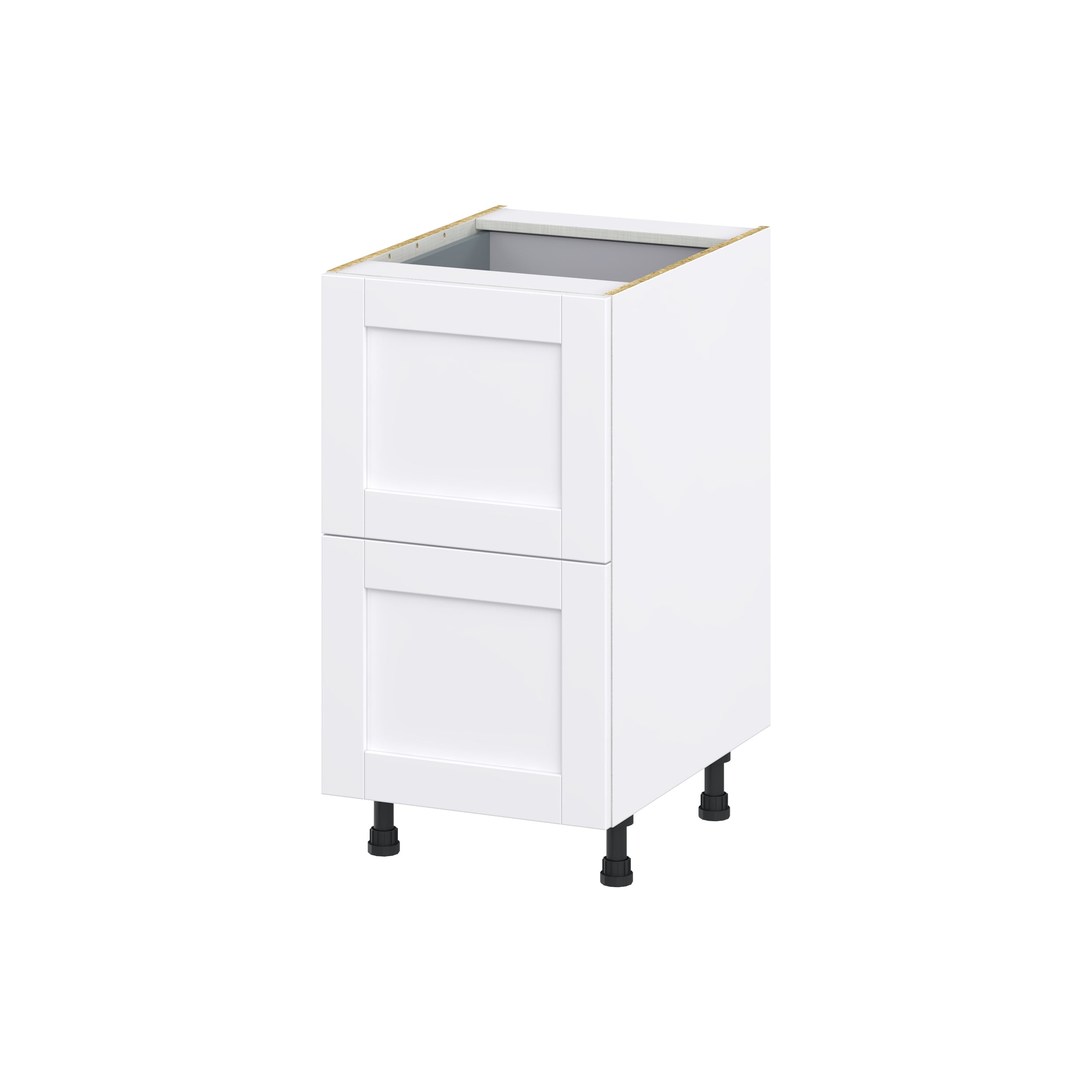 Hugo&Borg Rosemont 18-in W x 34.5-in H x 24-in D Glacier White 2-Drawer Base Fully Assembled Cabinet
