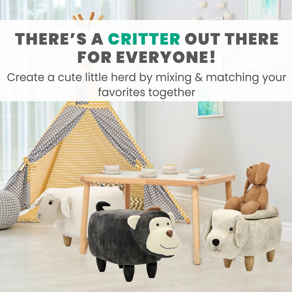 Critter Sitters CSELESTOTT-DKGRY Kids-Chairs - View #2
