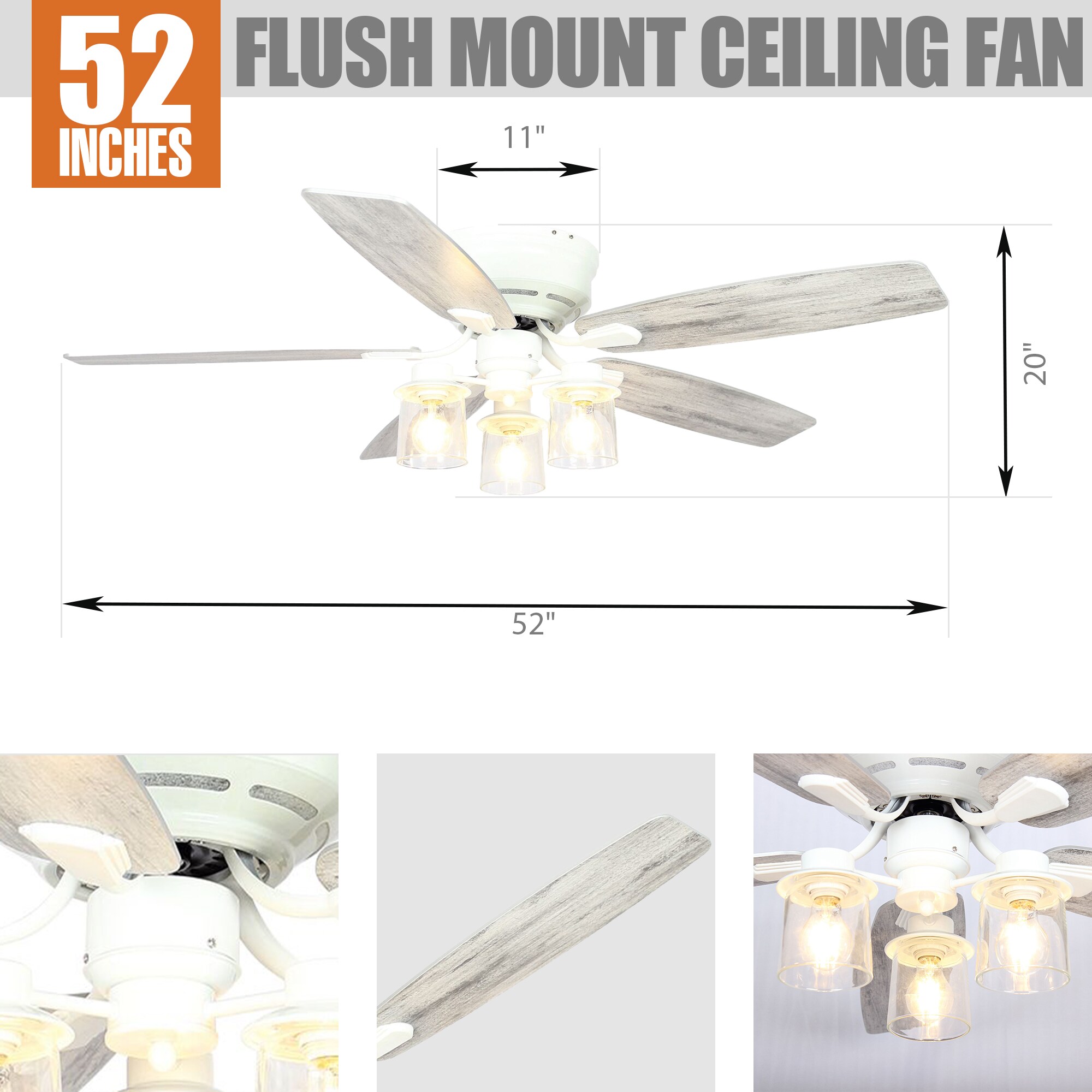 Parrot Uncle F6291WH110V Ceiling-Fans - View #8