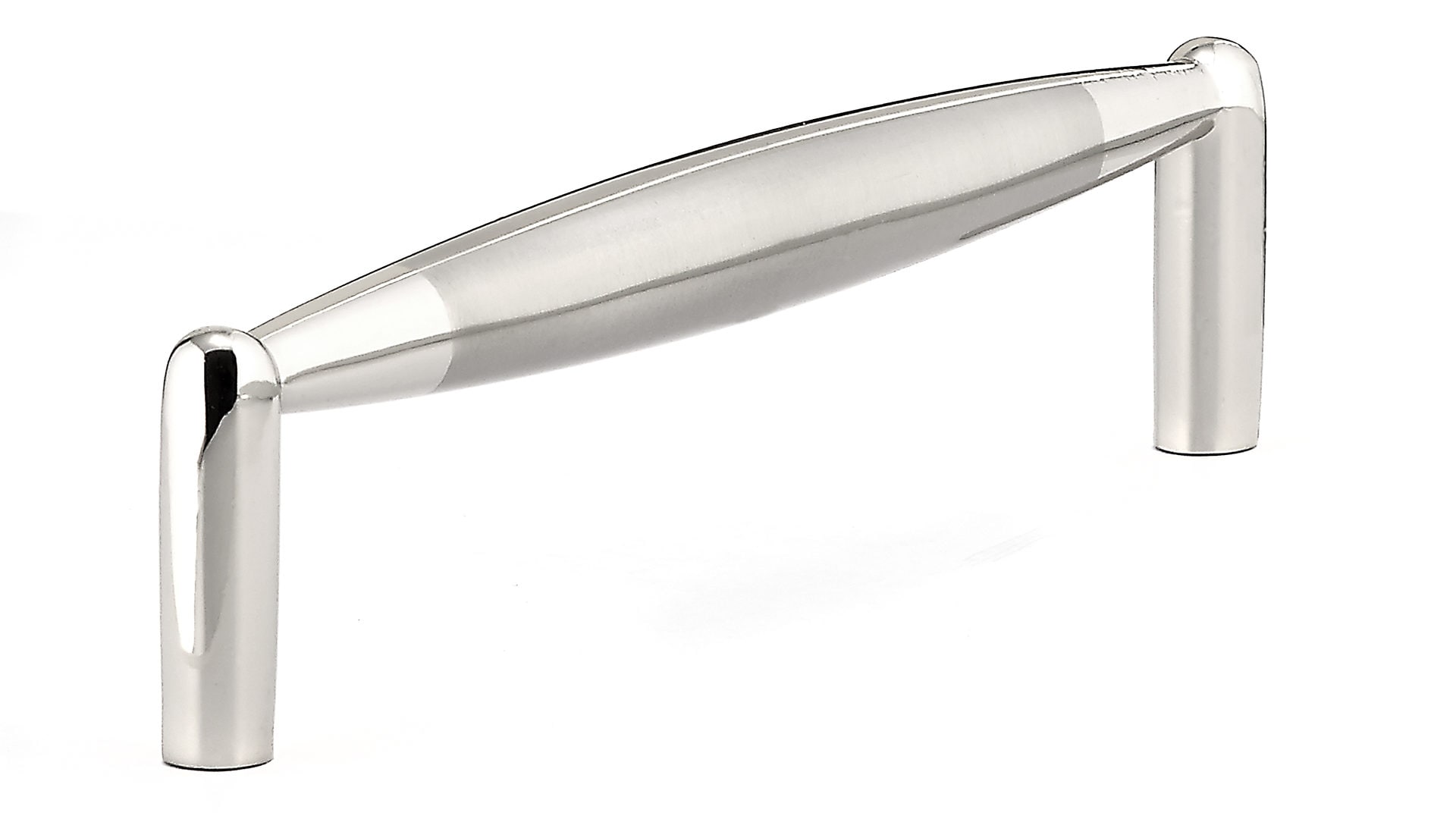 Richelieu BP2520128140195 Rosemont 5-1/16-in , 128mm Center to Center Brushed Nickel and Chrome Cylindrical Handle