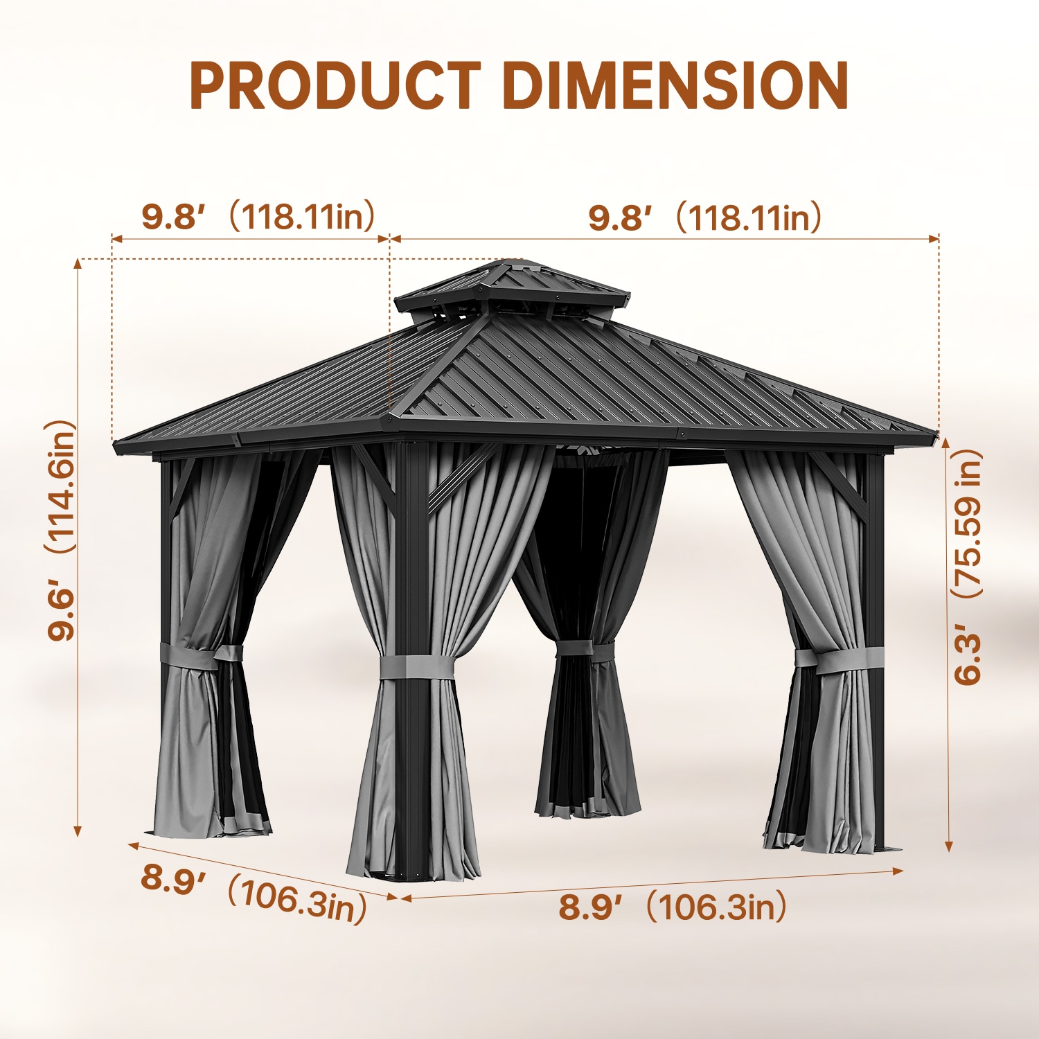 Bapipro BPIG01G51 Wood-Resin-Gazebos - View #5