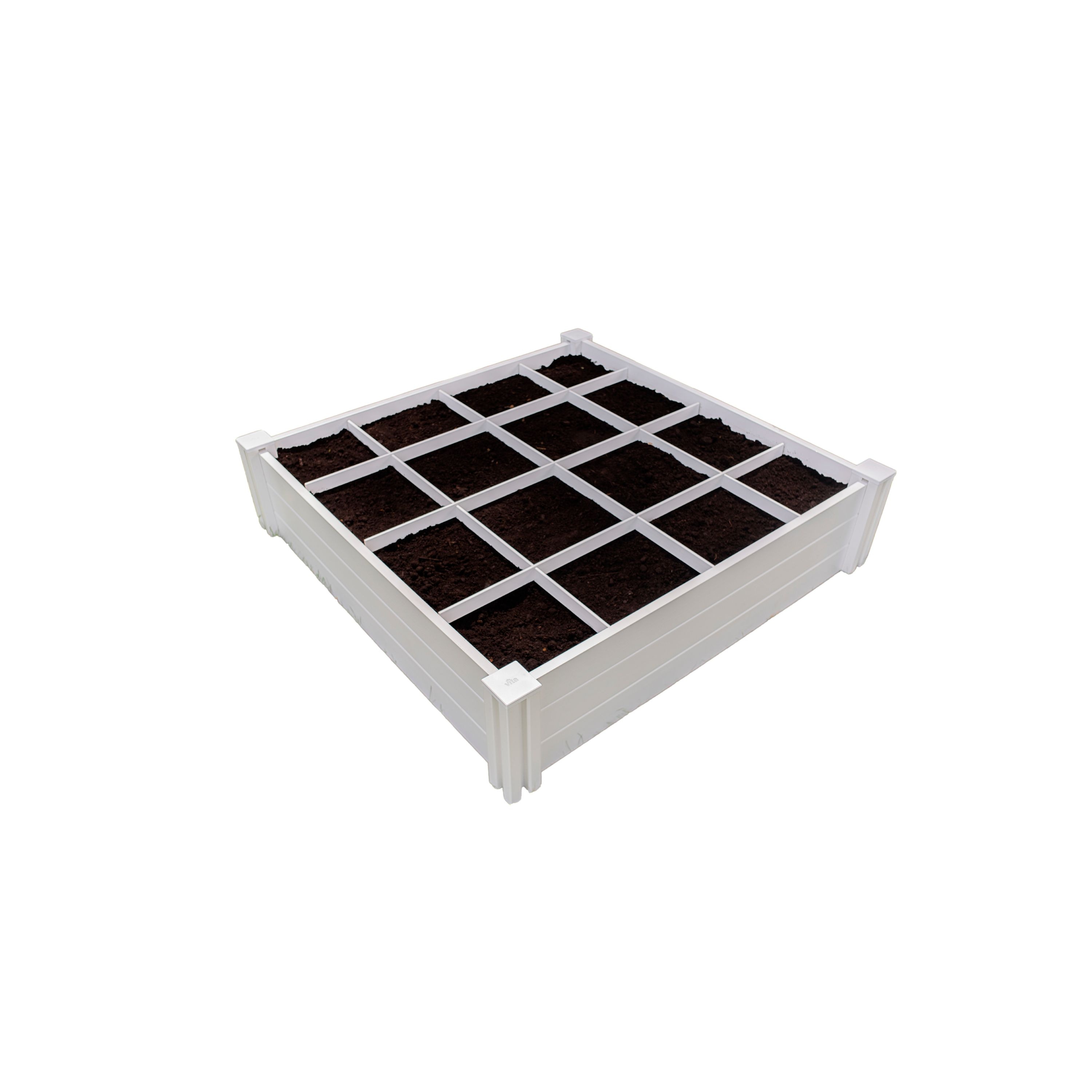 Vita VT17103 48-in W x 48-in L x 11-in H White Plastic Raised Garden Bed